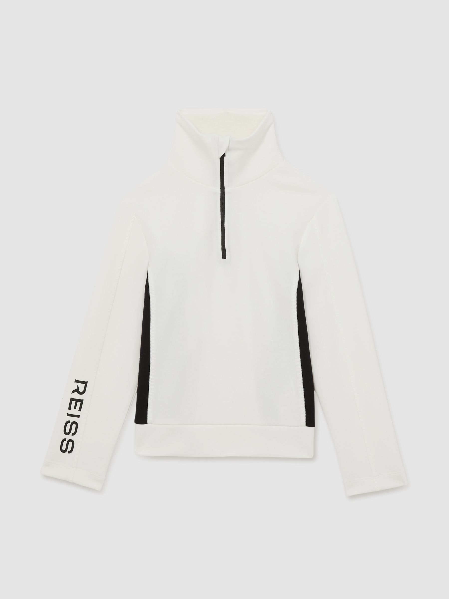 9-13 yrs Funnel-Neck Base-Layer Top in White/Black - Image 2 of 4