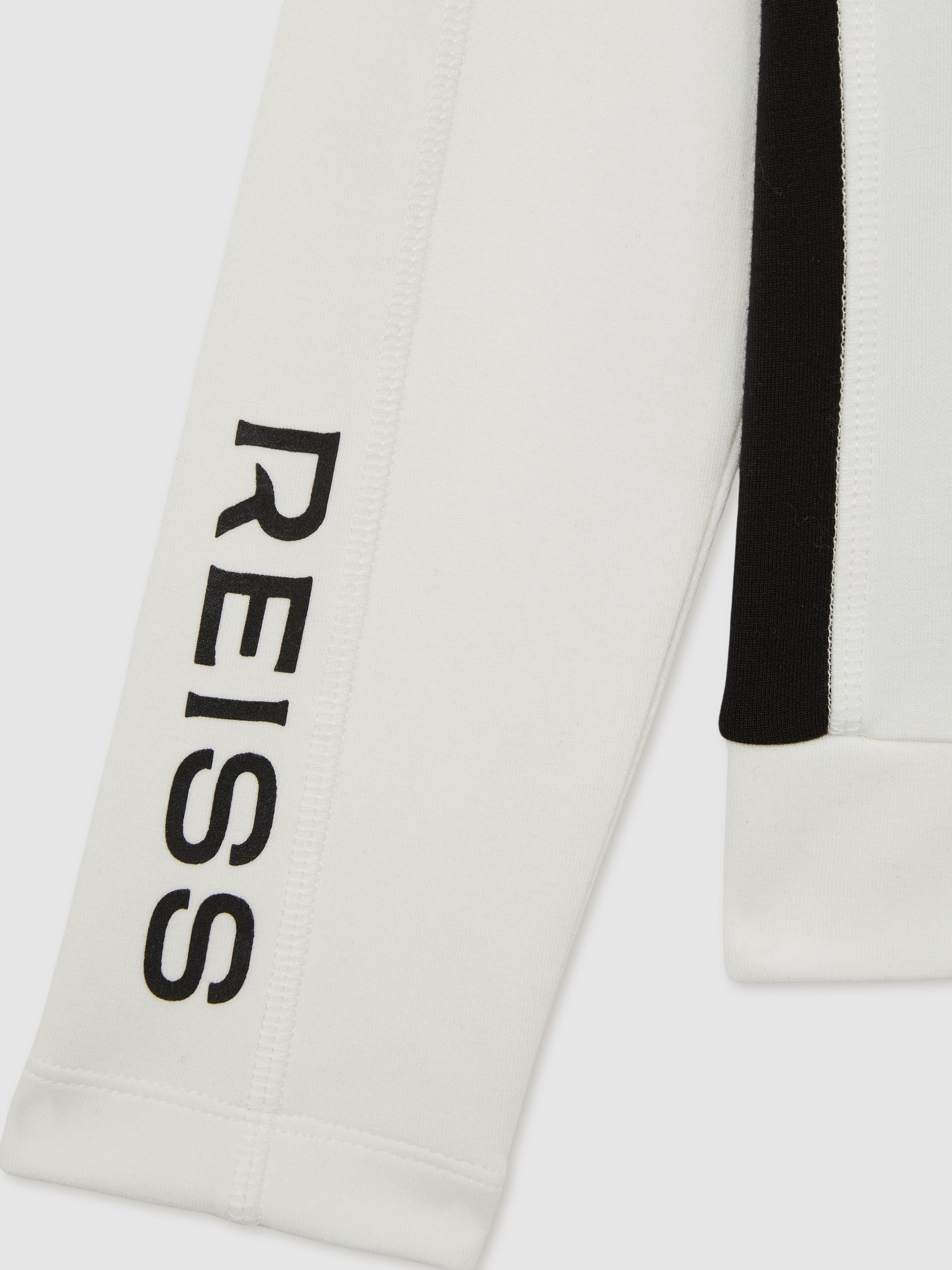 9-13 yrs Funnel-Neck Base-Layer Top in White/Black - Image 4 of 4