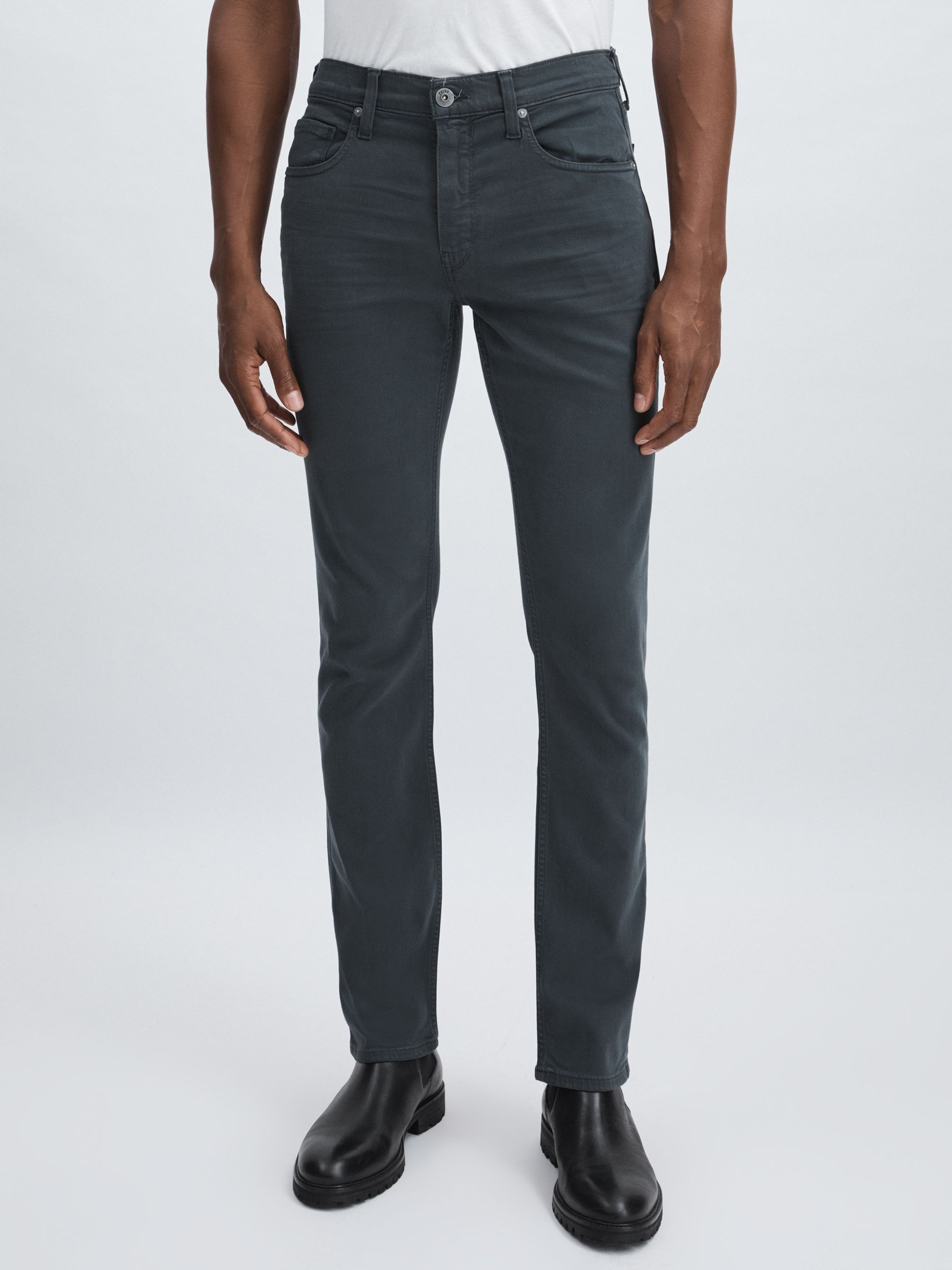 Paige Slim Straight-Leg Jeans in Vintage Onyx Blue - Image 3 of 6
