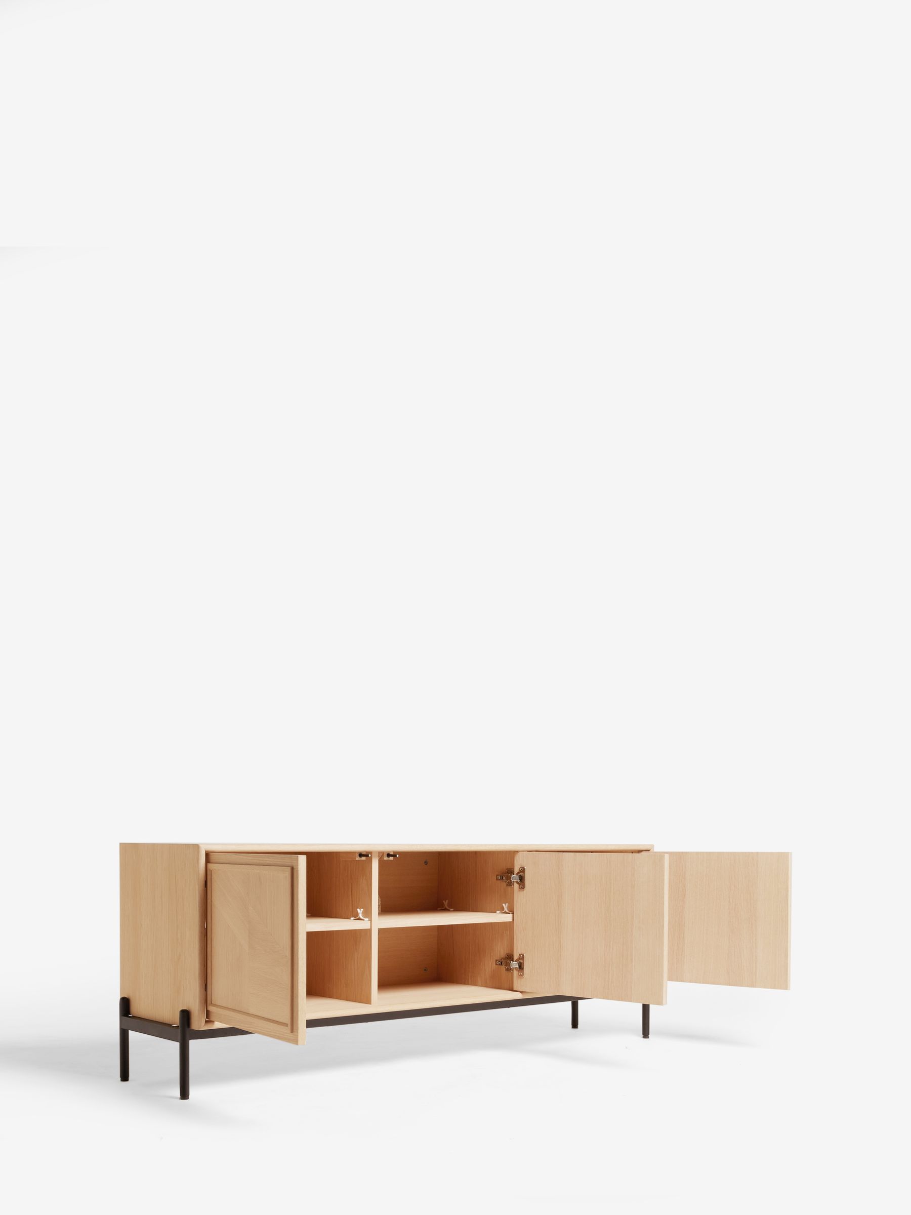 Jasper Conran London White Washed Oak Aden Wide Up to 50 Inch TV Unit - Image 5 of 8