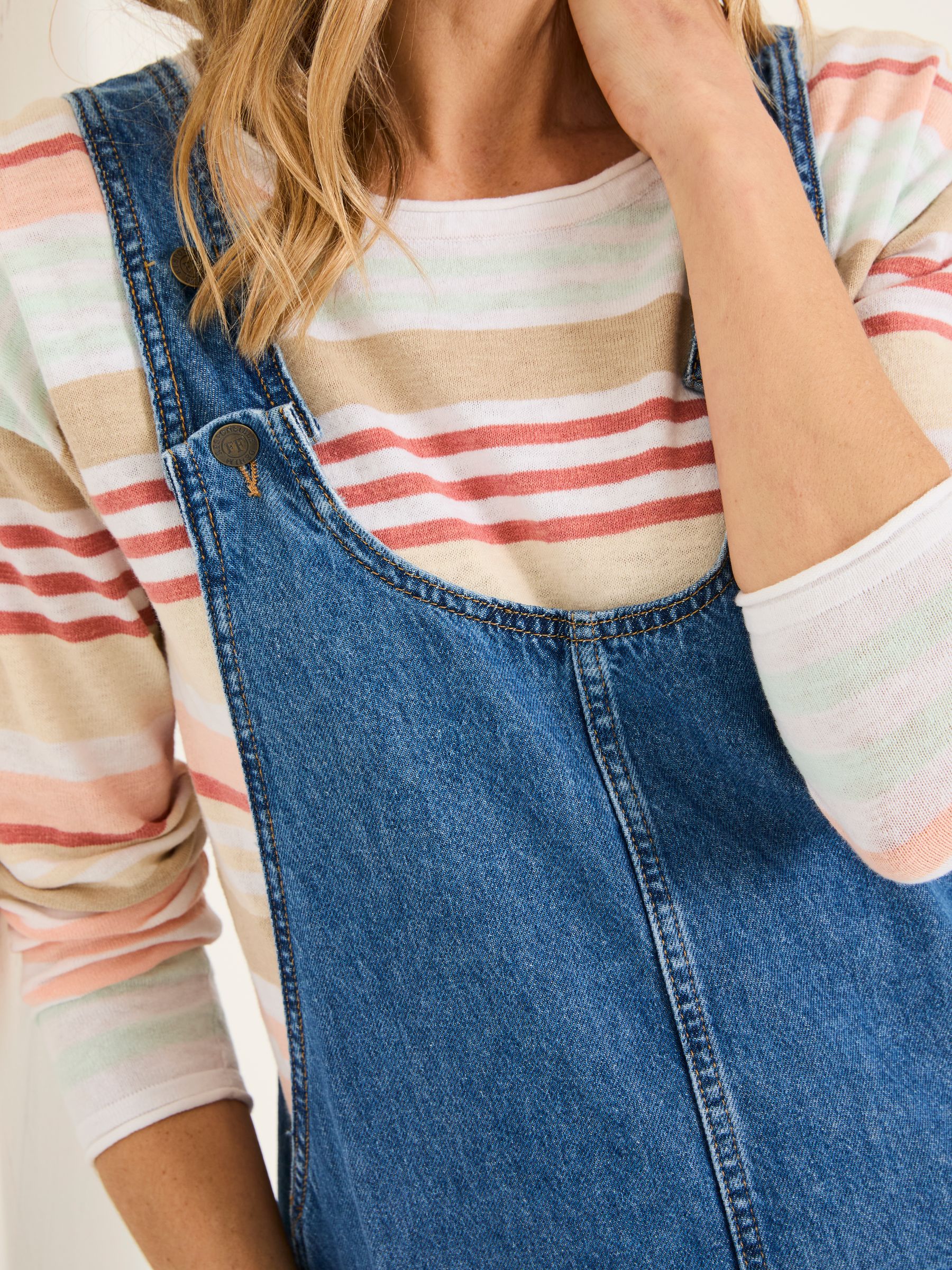 Raffles Denim Vintage Relaxed Fit Dungarees - Image 4 of 6