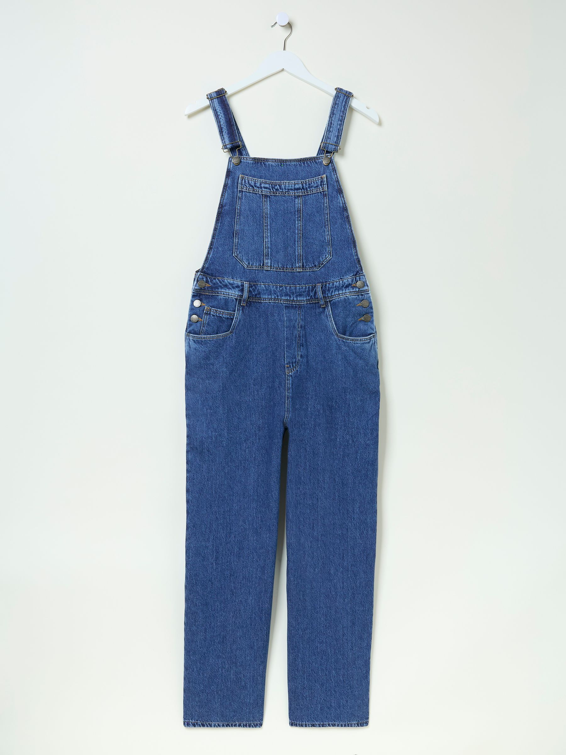 Alexa Denim Vintage Wide Leg Dungarees - Image 6 of 6