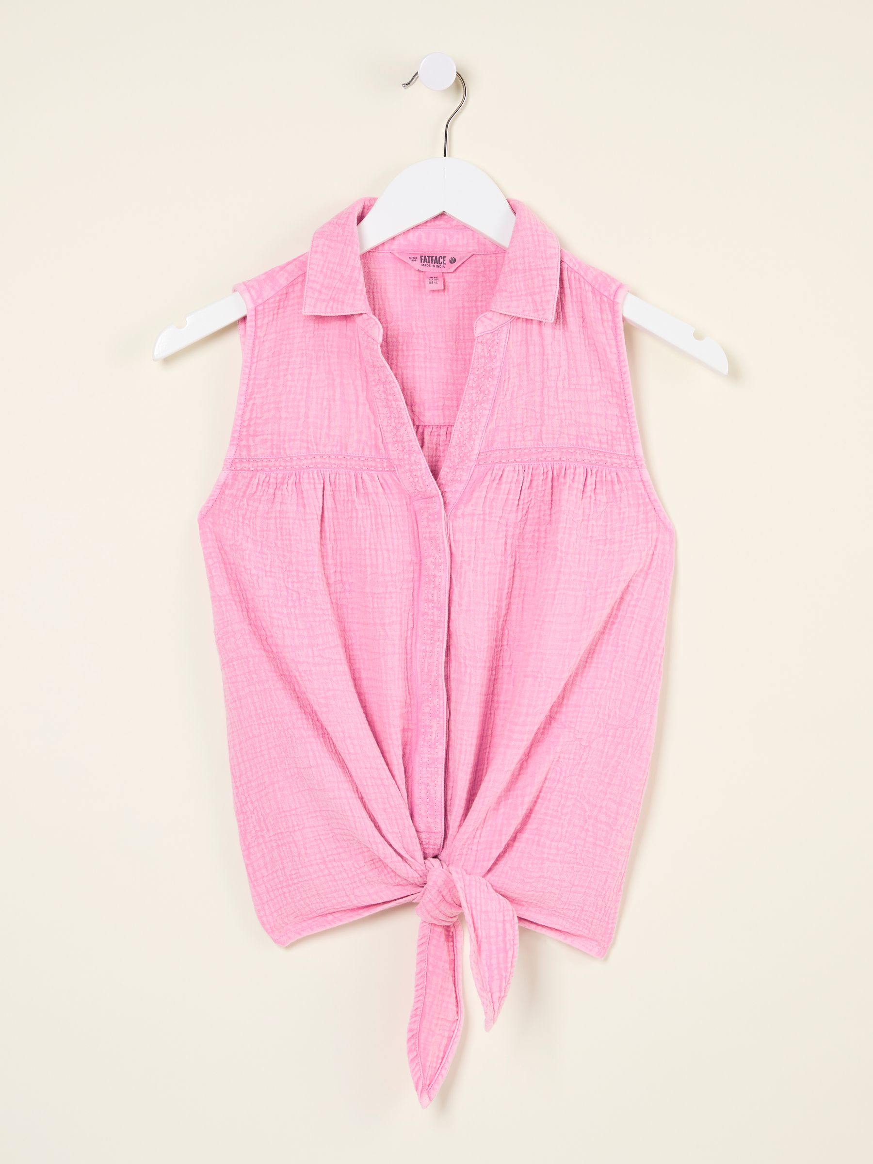 Light Pink Sam Tie Front Shirt - Image 5 of 5