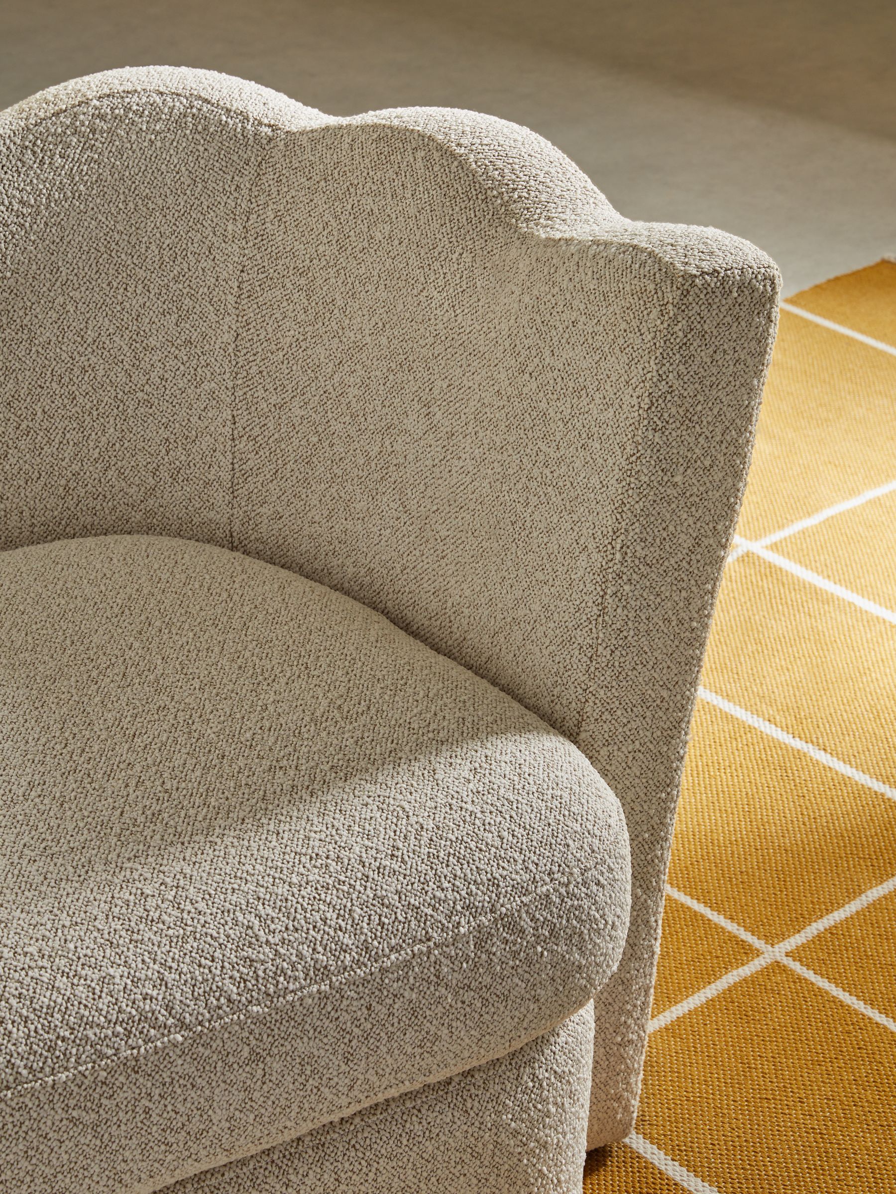 Maya Accent Chair in Off White Pax Boucle - Image 2 of 6