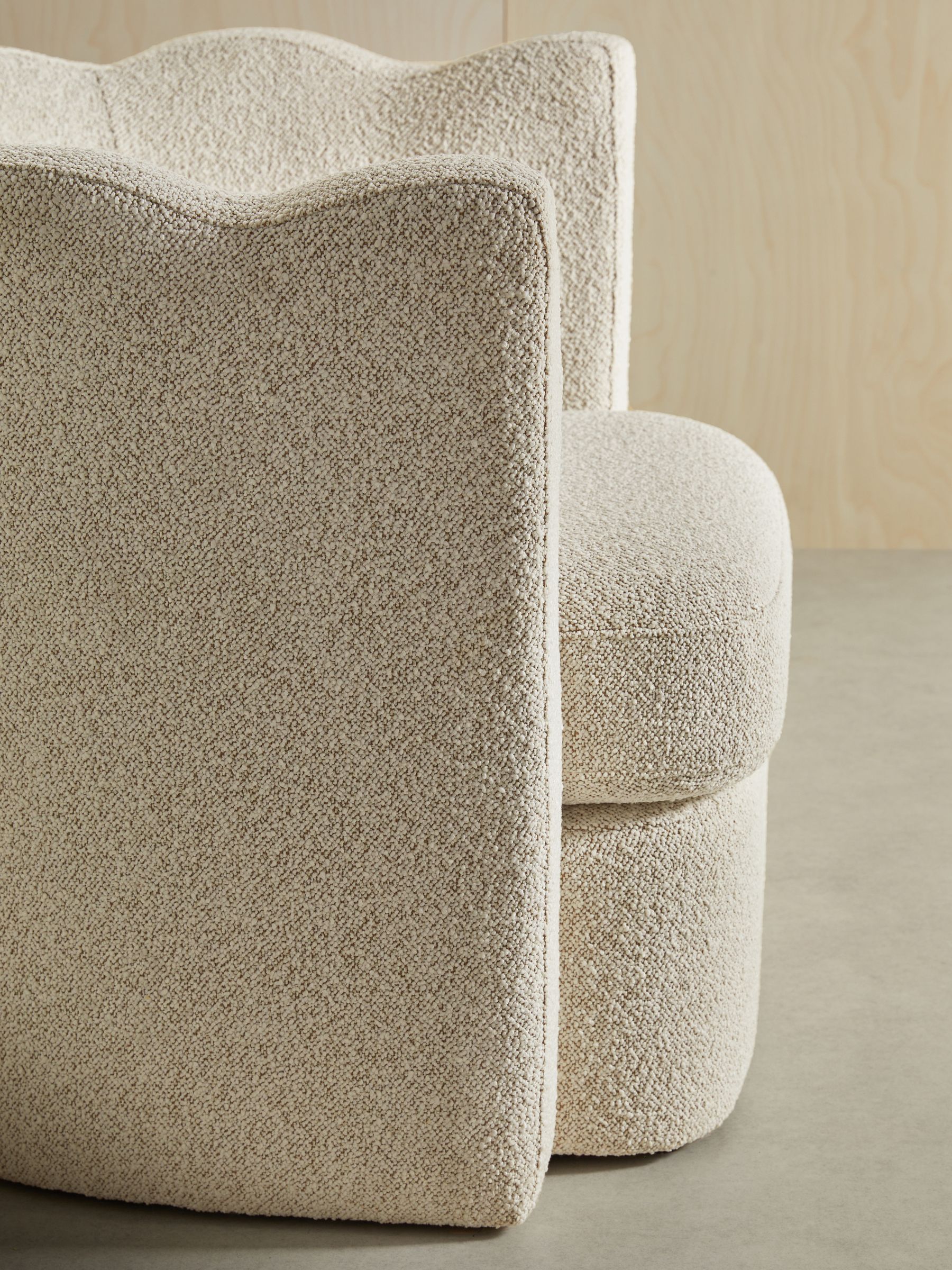 Maya Accent Chair in Off White Pax Boucle - Image 3 of 6
