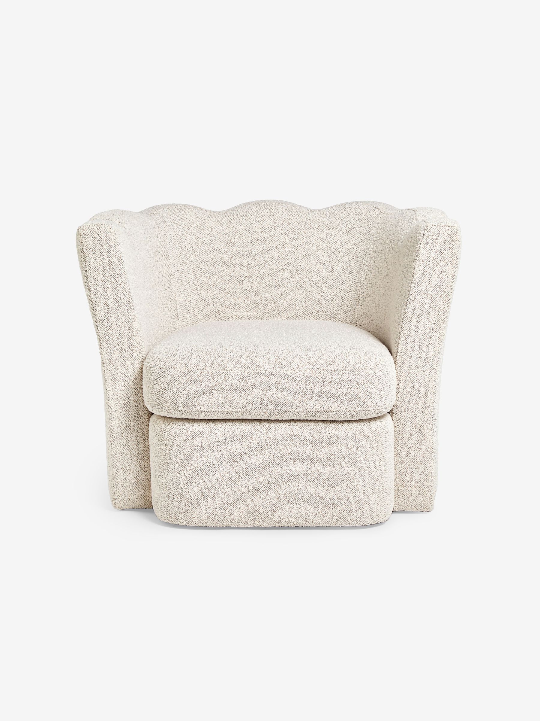 Maya Accent Chair in Off White Pax Boucle - Image 4 of 6