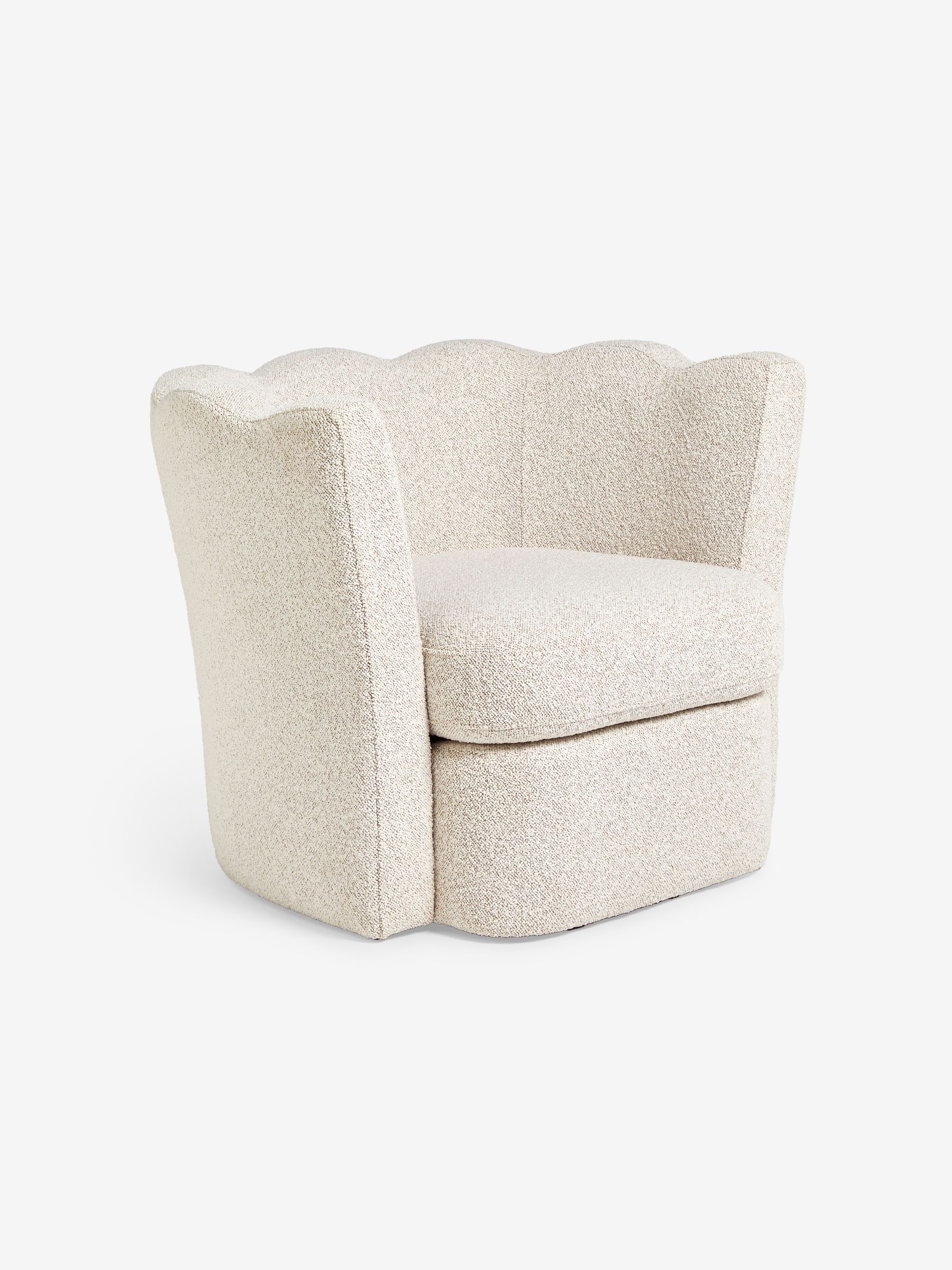 Maya Accent Chair in Off White Pax Boucle - Image 5 of 6