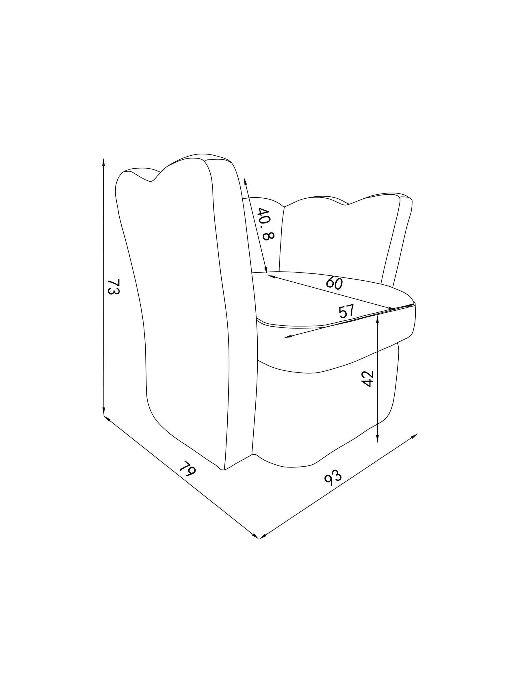 Maya Accent Chair in Off White Pax Boucle - Image 6 of 6