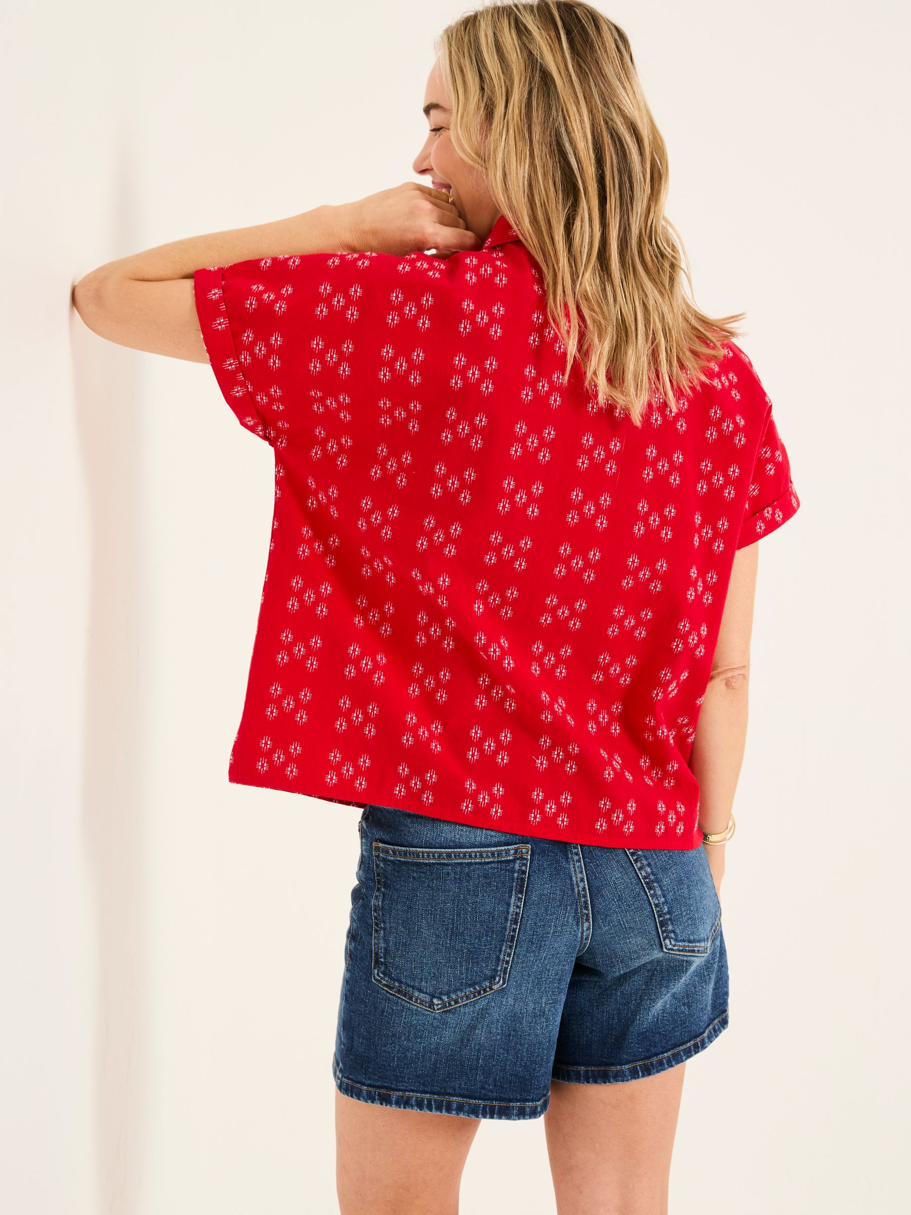 Sanchez Red Jacquard Shirt - Image 2 of 6