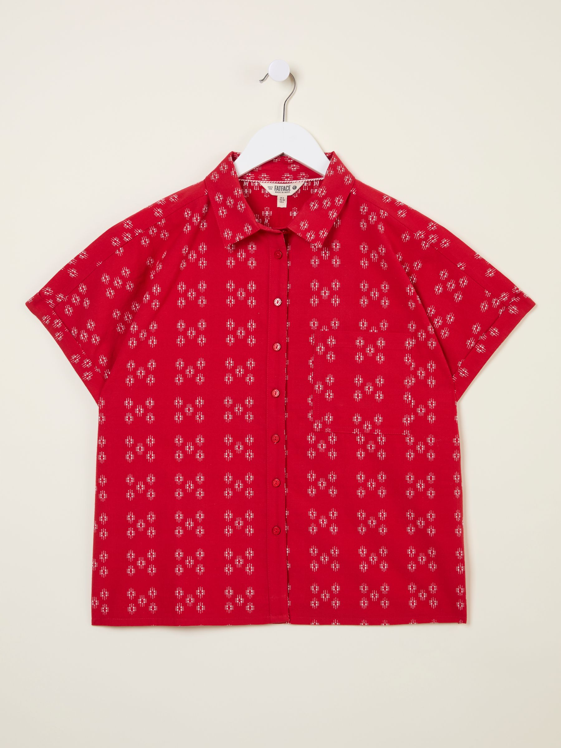 Sanchez Red Jacquard Shirt - Image 5 of 6