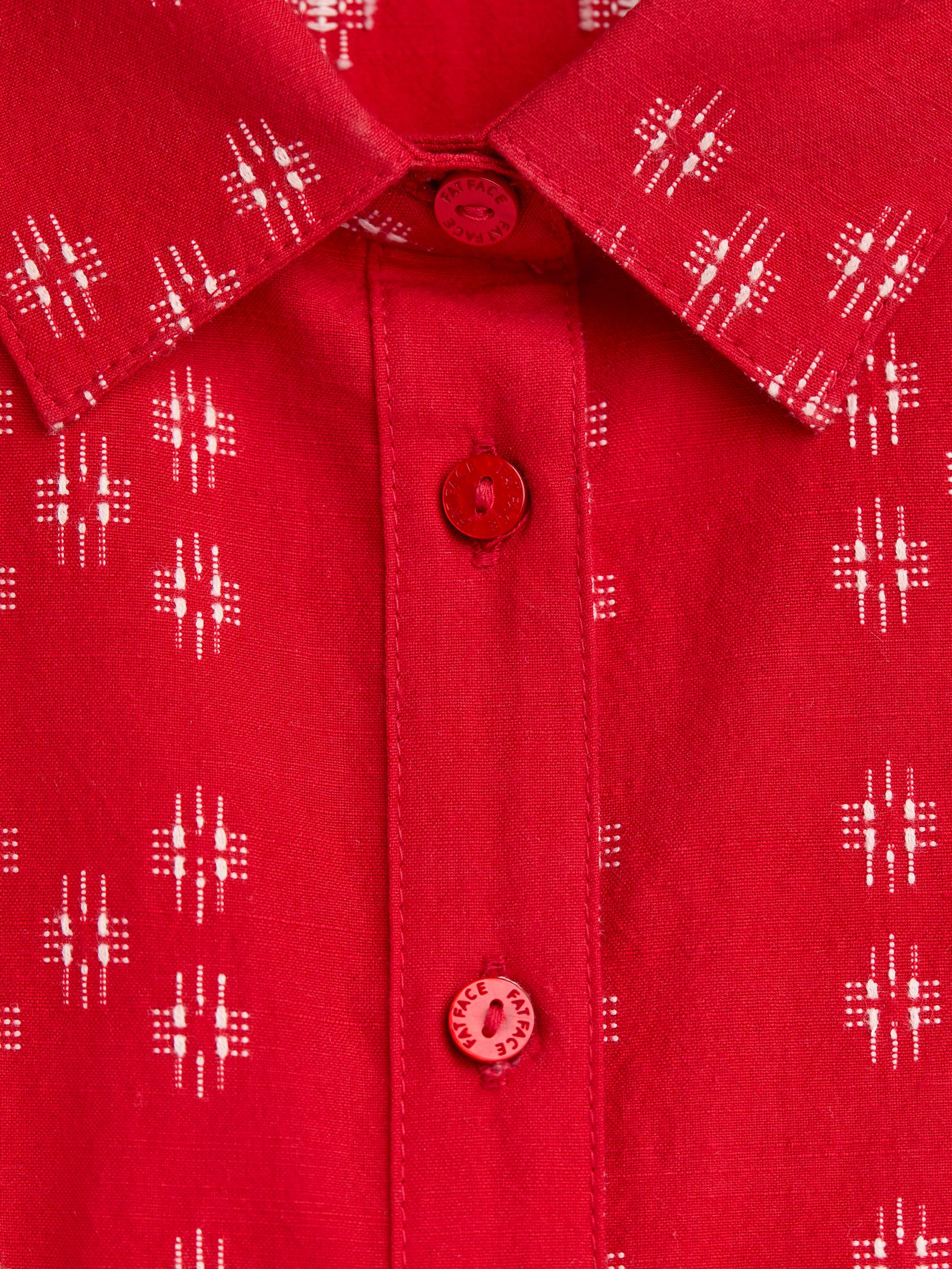 Sanchez Red Jacquard Shirt - Image 6 of 6