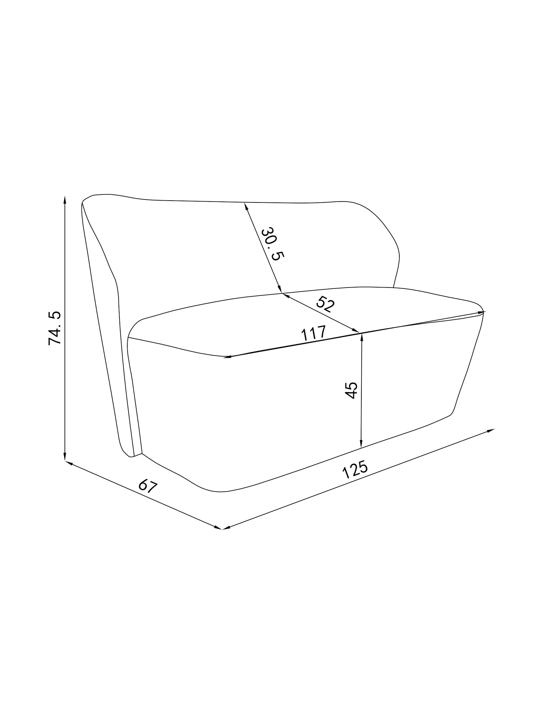 Topeka Small 2 Seater Sofa in Natural Oat Textured Weave - Image 6 of 6