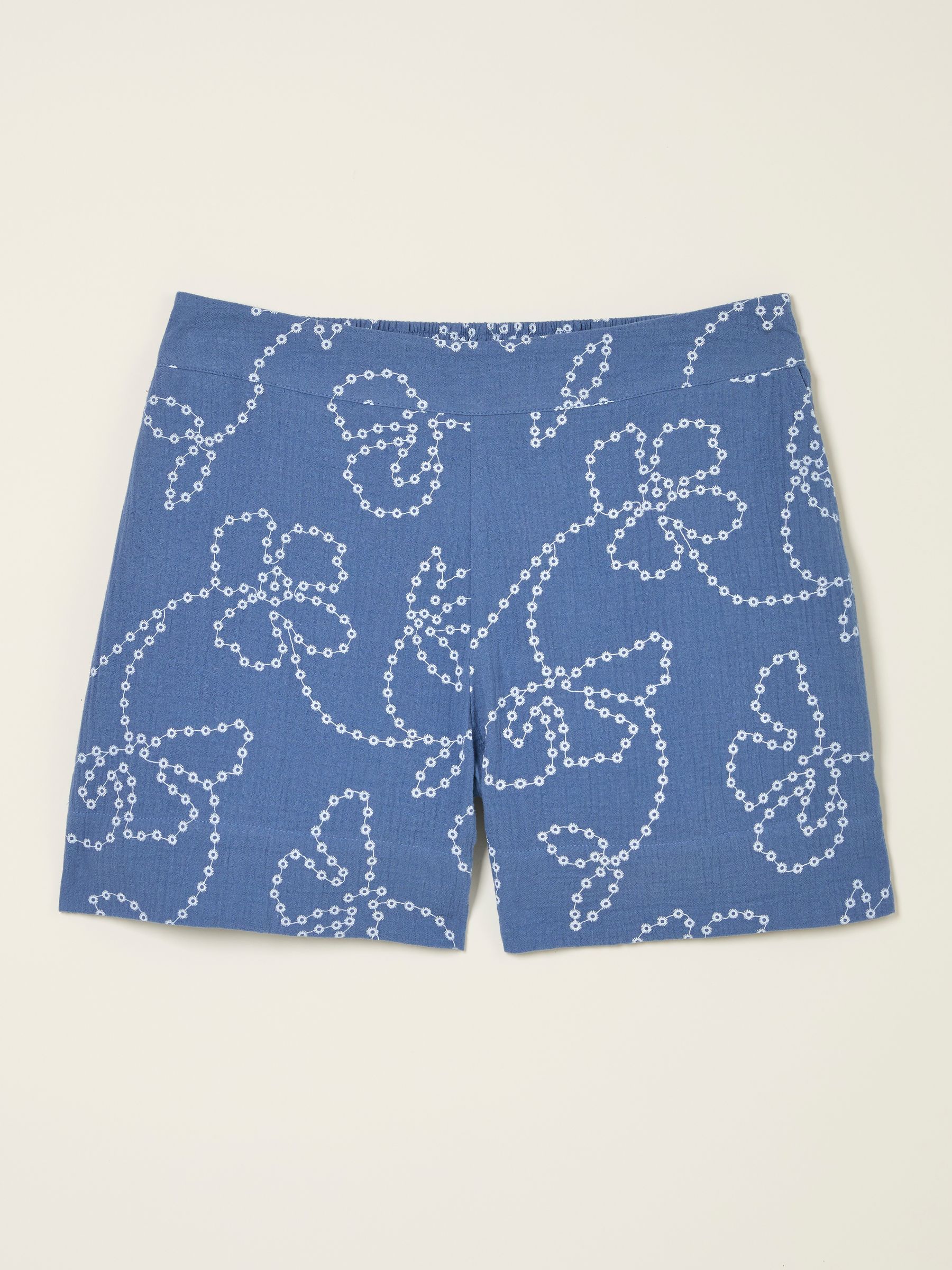 Rosie Chambray Blue Printed Shorts - Image 11 of 11