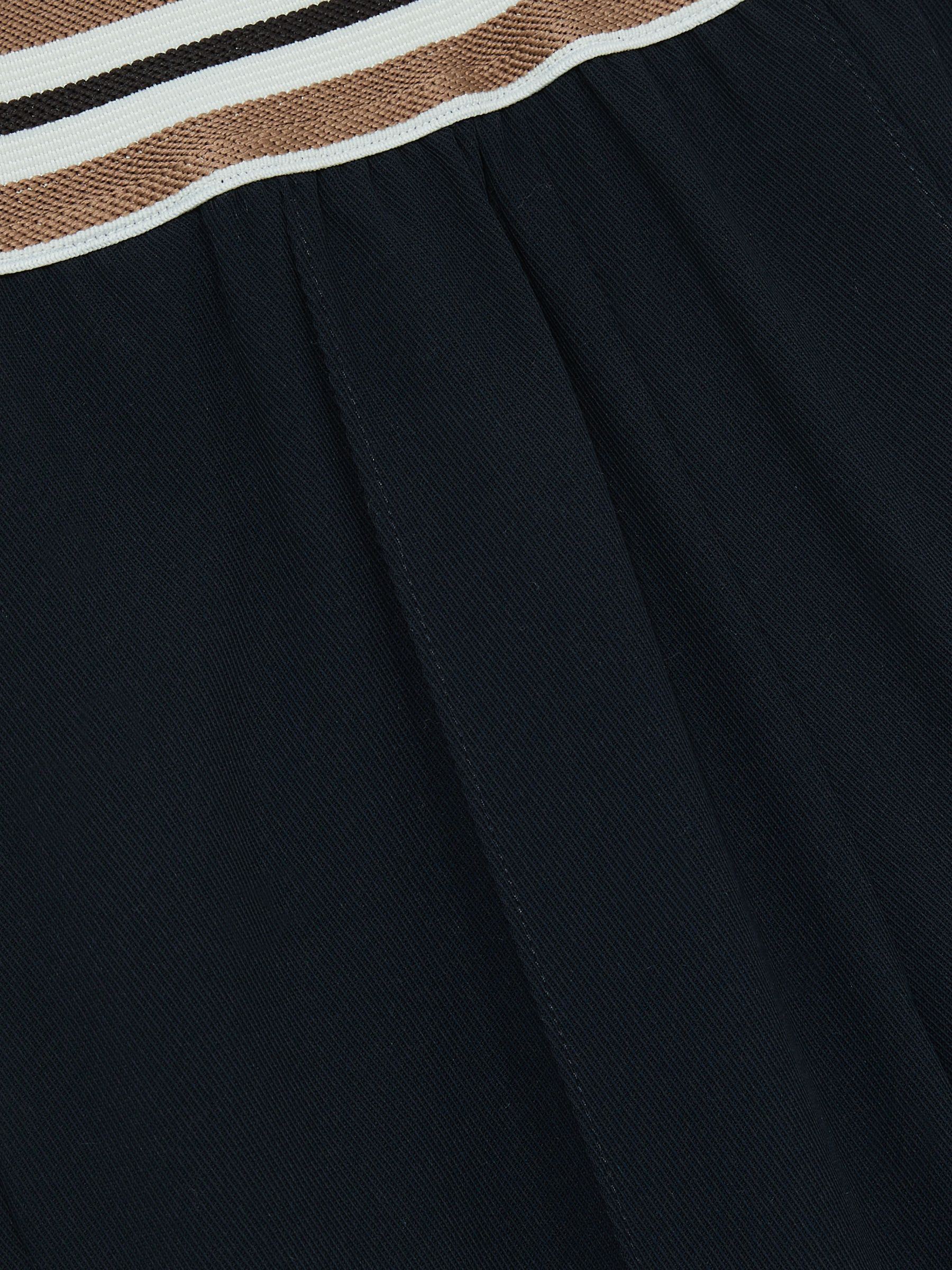 9-13 yrs Stripe-Waistband Wide-Leg Trousers in Navy - Image 4 of 4