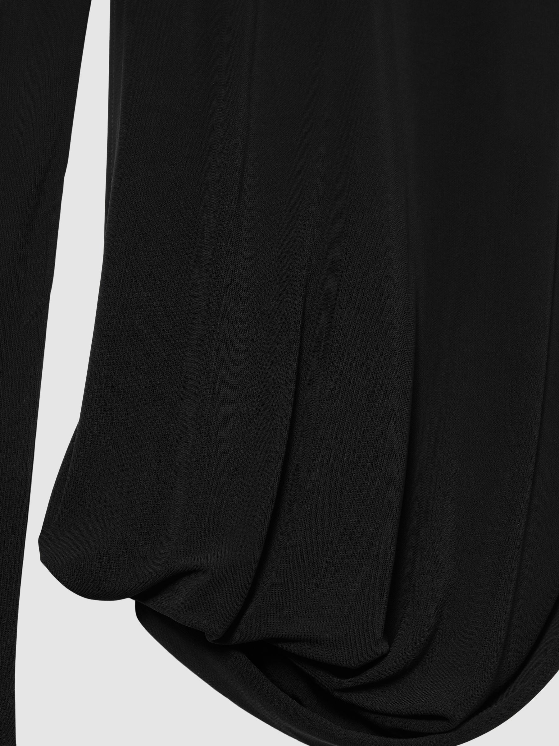 Draped-Jersey Top in Black - Image 5 of 5
