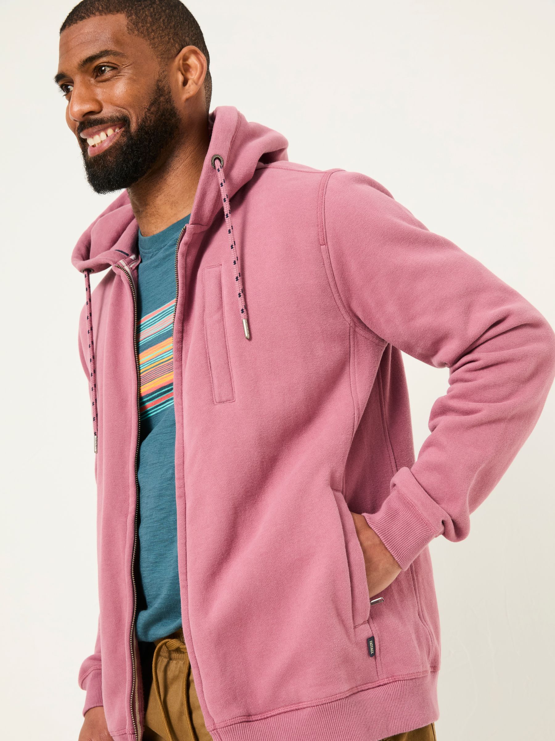 Brooke Heather Purple Zip Through Hoodie - Image 3 of 5