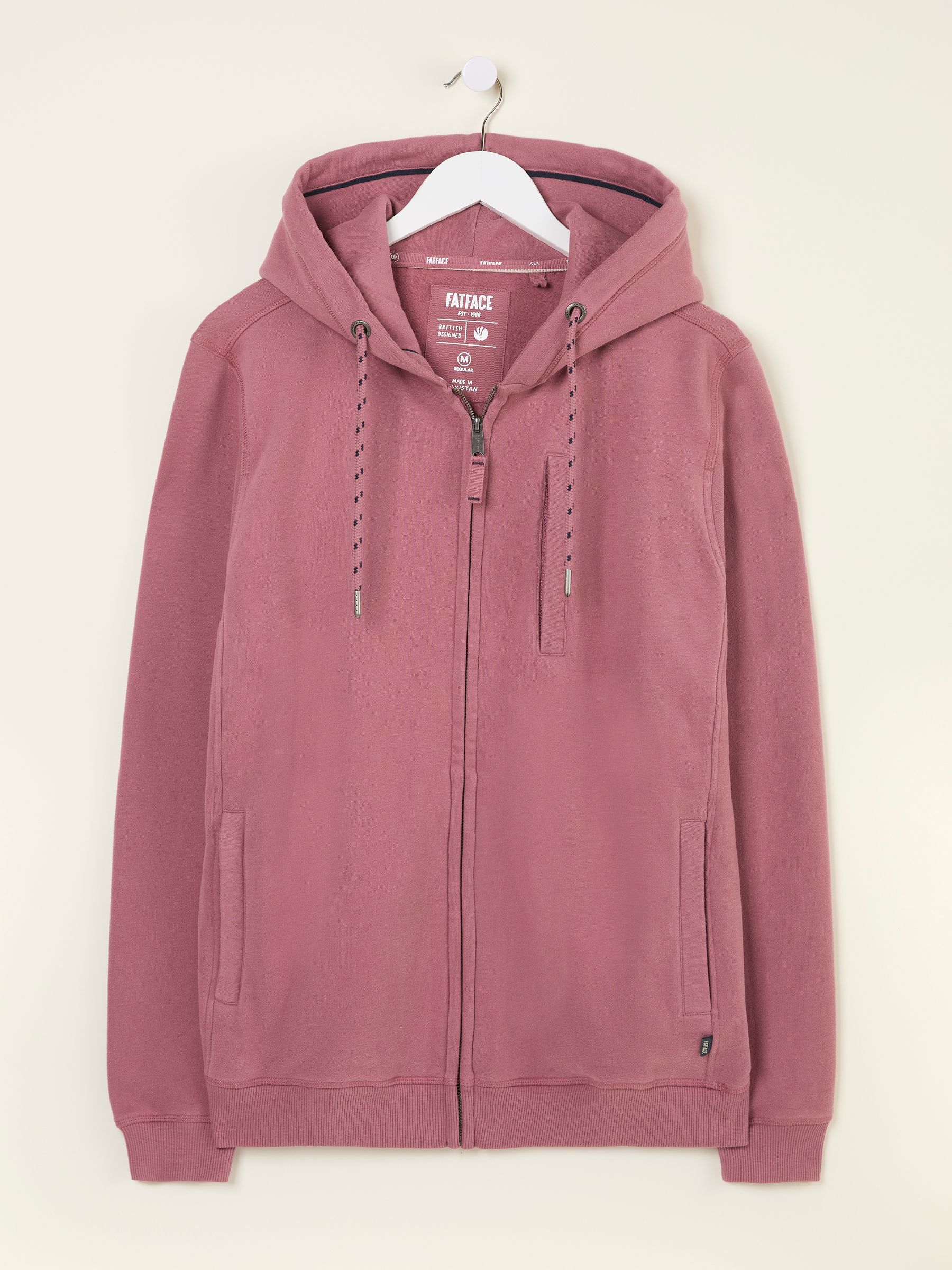 Brooke Heather Purple Zip Through Hoodie - Image 5 of 5