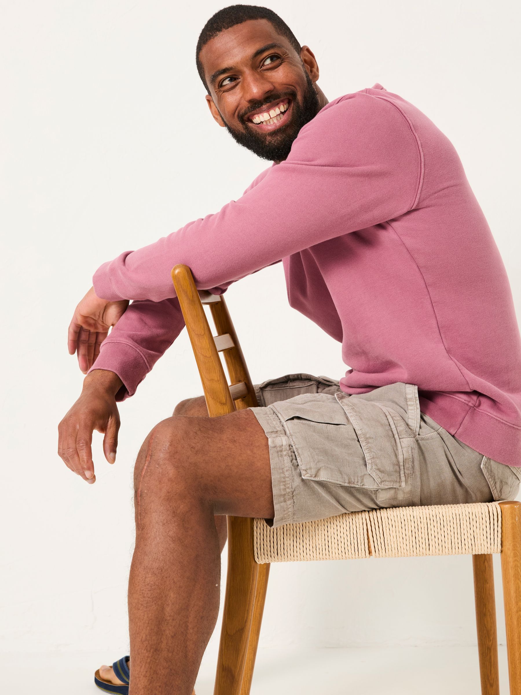 Otterton Heather Purple Crew Neck Sweatshirt - Image 3 of 5