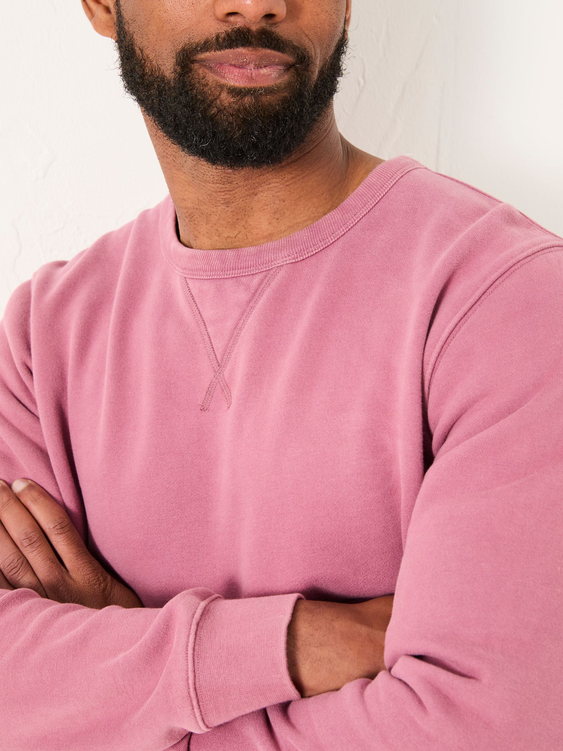 Otterton Heather Purple Crew Neck Sweatshirt - Image 4 of 5