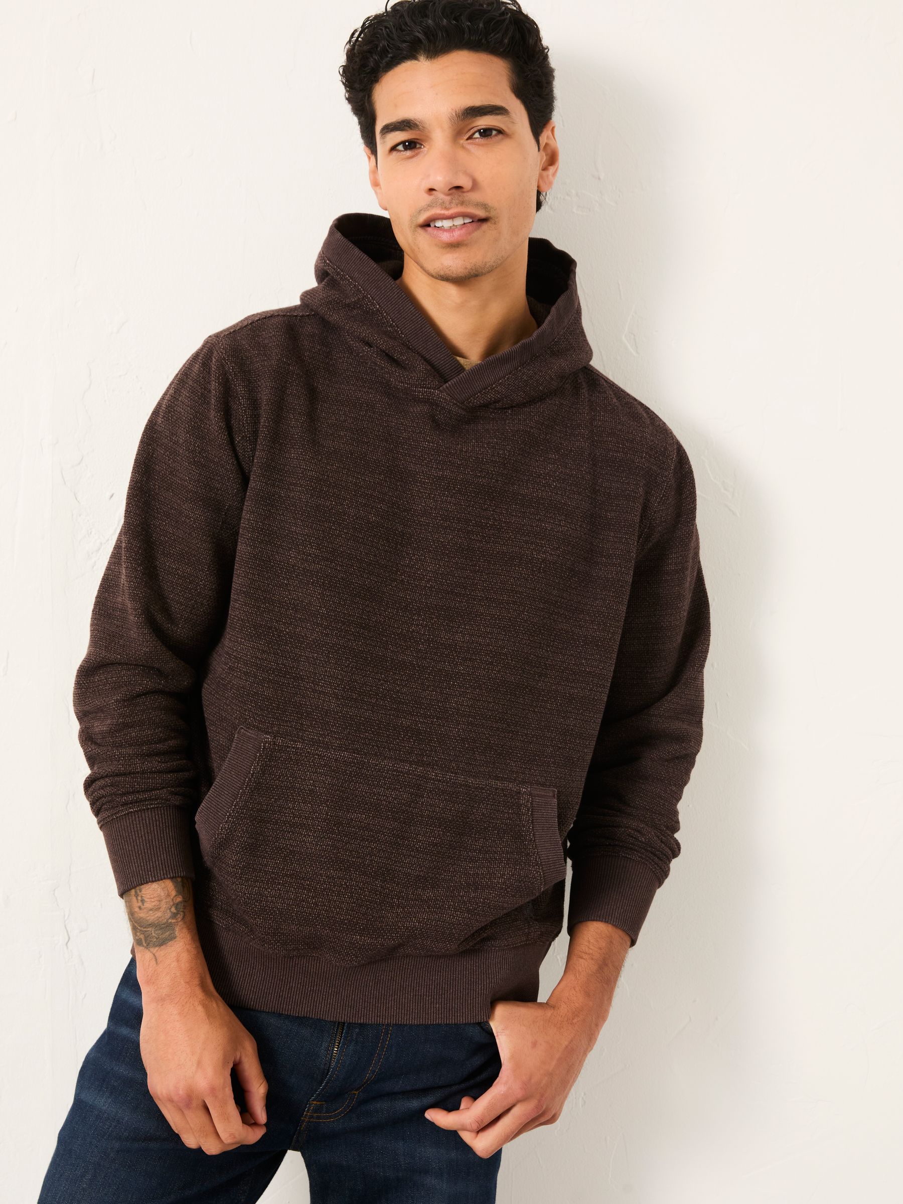 Austin Chocolate Brown Hoody - Image 1 of 6