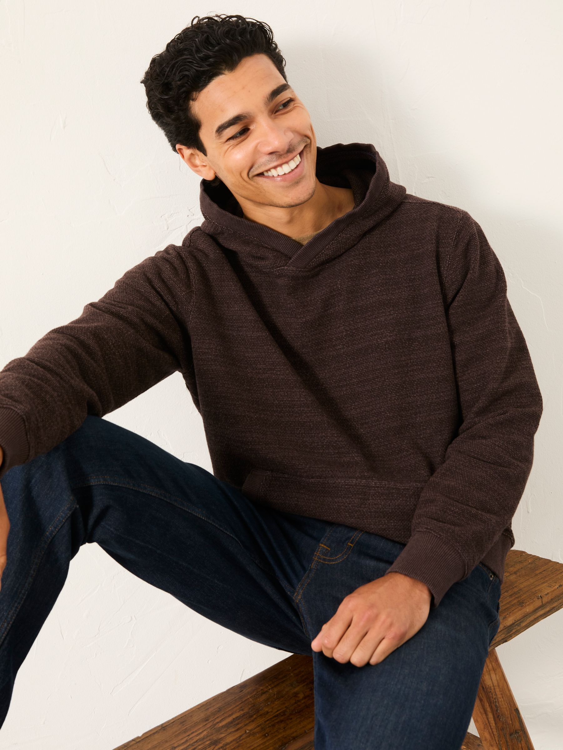 Austin Chocolate Brown Hoody - Image 5 of 6