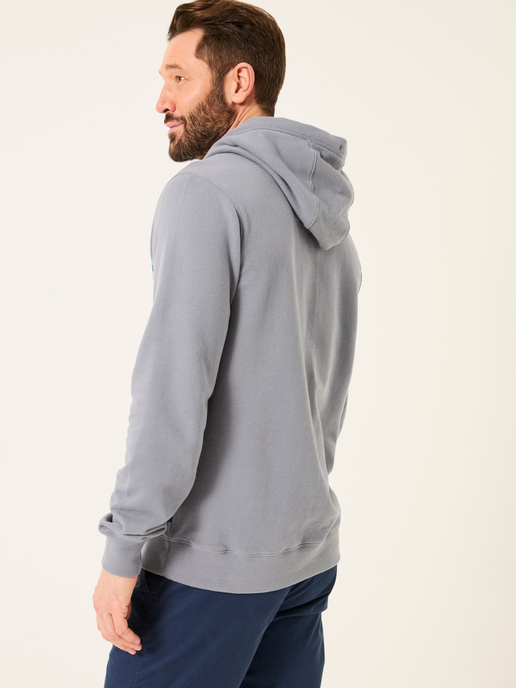 Dusky Blue Boat Graphic Overhead Hoody - Image 2 of 5