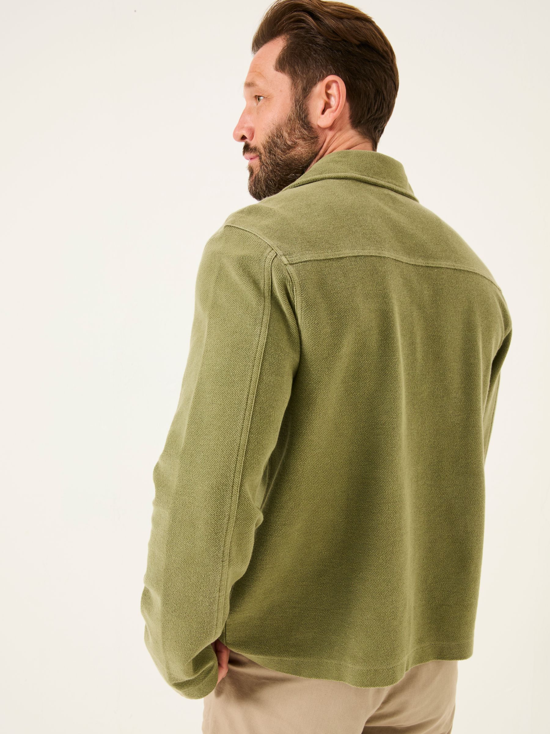 Lowe Khaki Green Lowe Loop Back Light Weight Jacket - Image 2 of 5