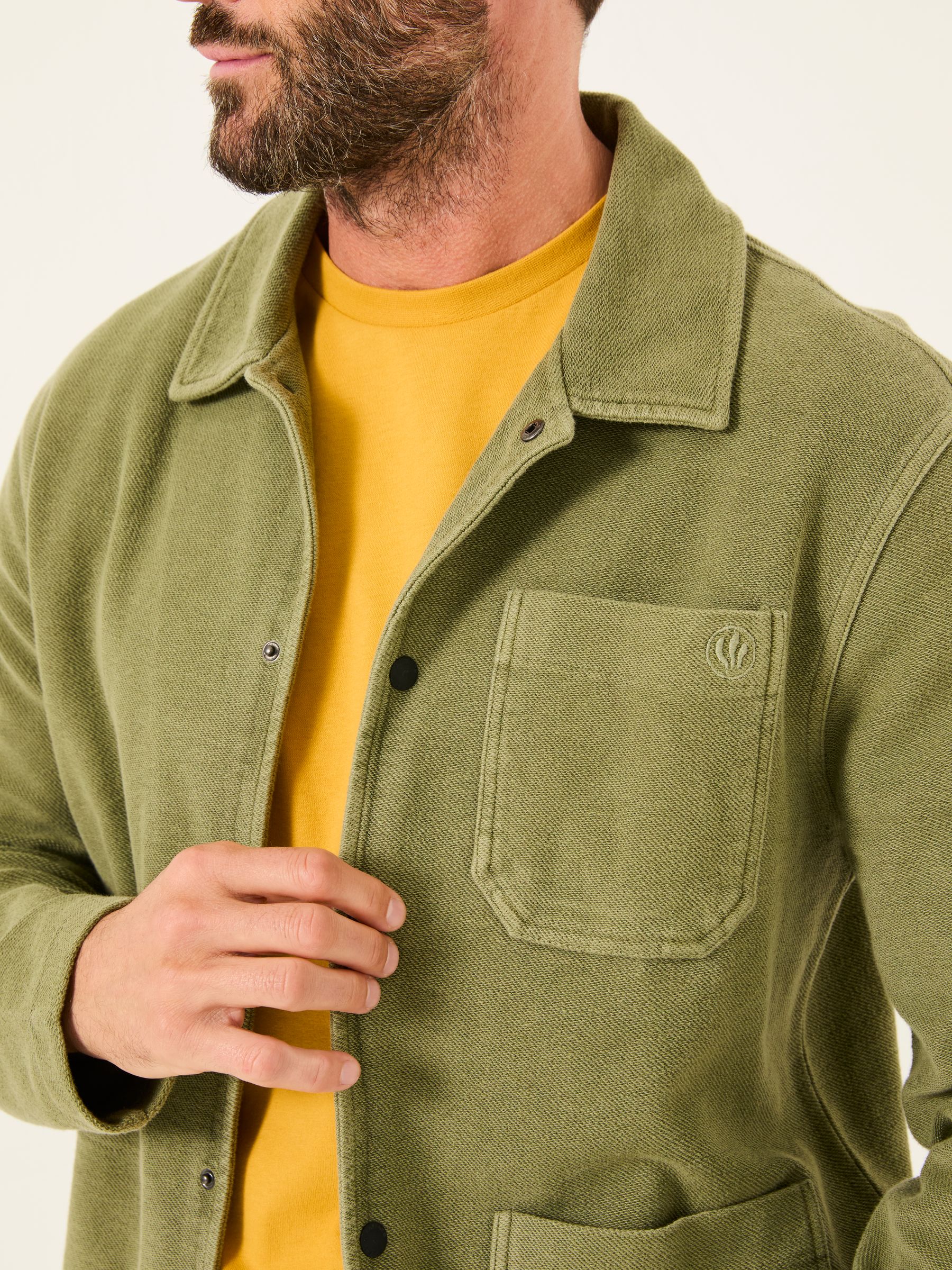 Lowe Khaki Green Lowe Loop Back Light Weight Jacket - Image 4 of 5