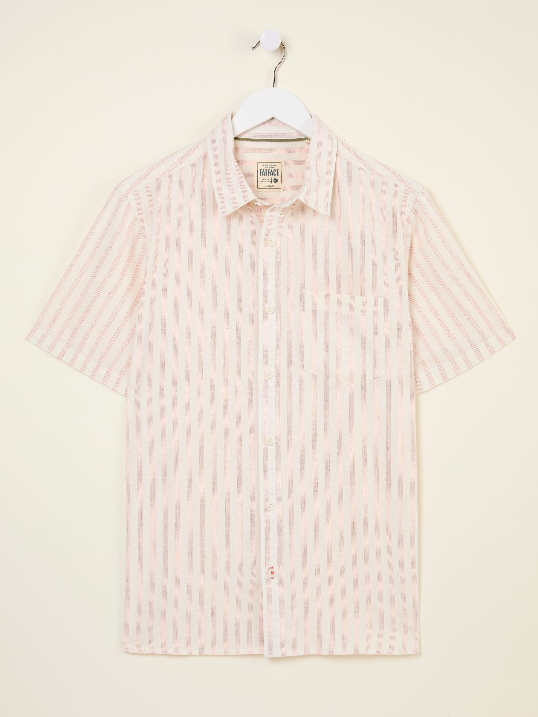 Orange Short Sleeve Fine Stripe Shirt - Image 6 of 6