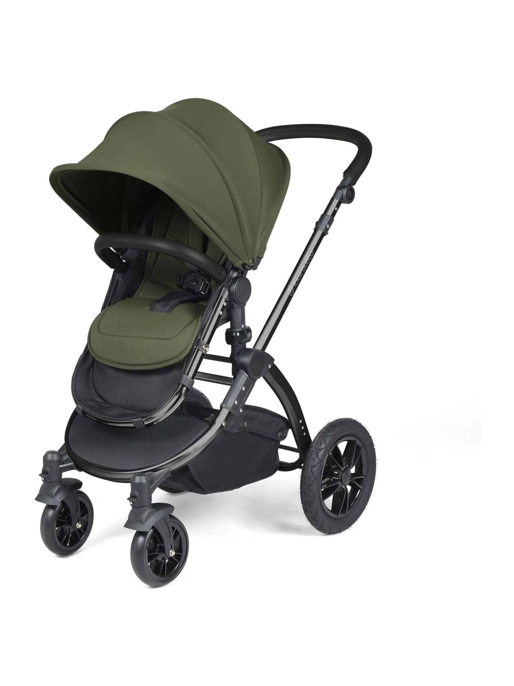 Ickle Bubba Black Woodland Stomp Luxe All-In-One I Size Travel System with Ci Base - Image 4 of 6