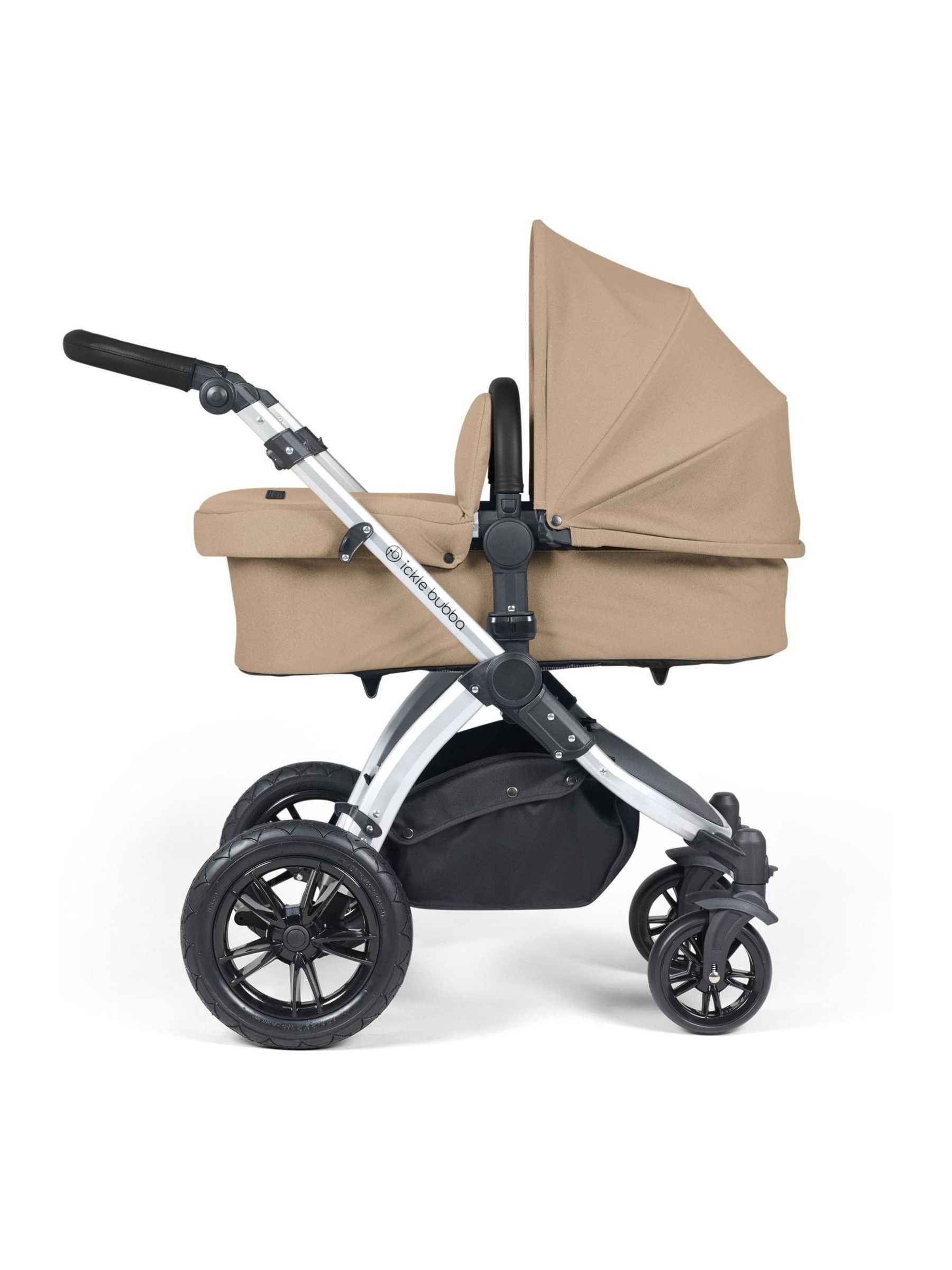 Ickle Bubba Silver Desert Black Stomp Luxe All-In-One I Size Travel System with Ci Base - Image 3 of 6