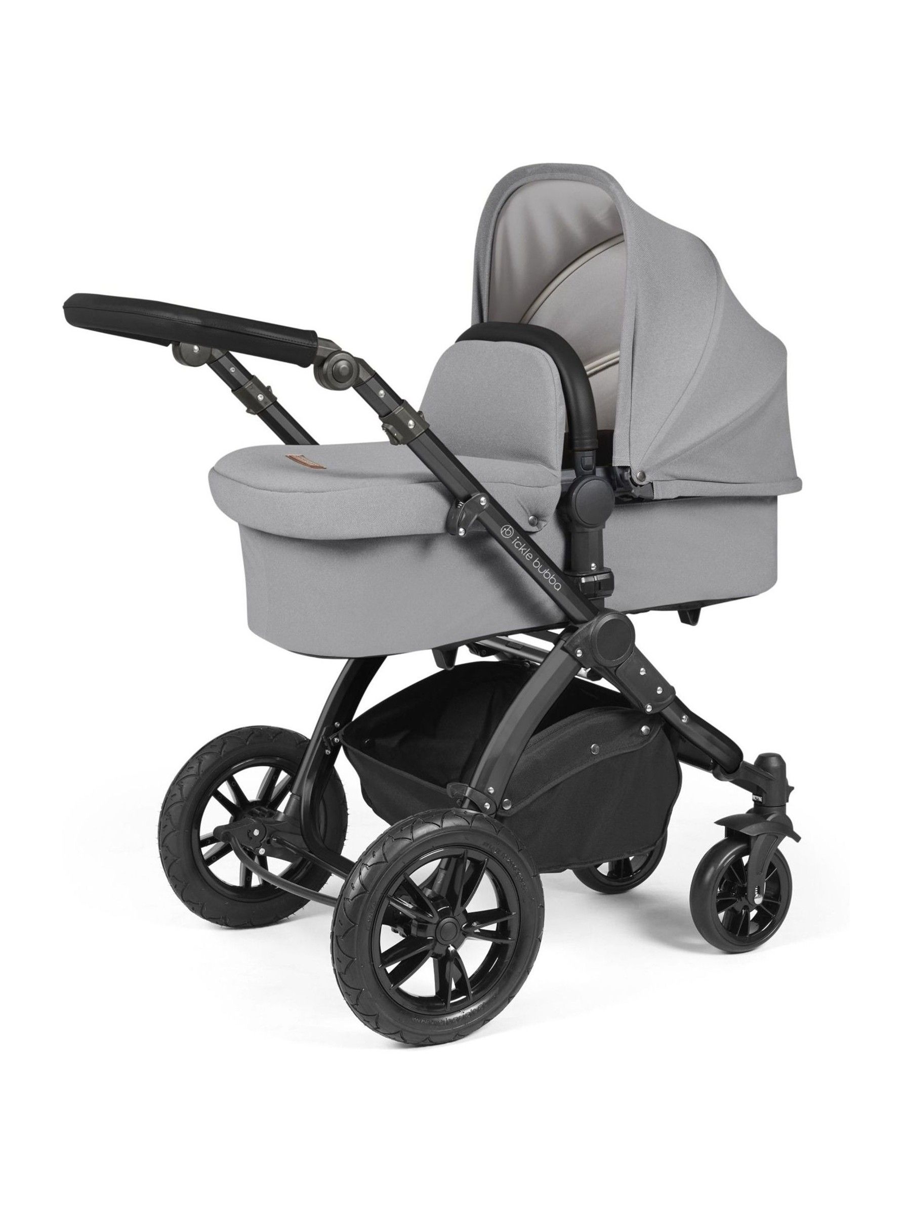 Ickle Bubba Black Pearl Grey Stomp Luxe All-In-One I Size Travel System with Ci Base - Image 2 of 6