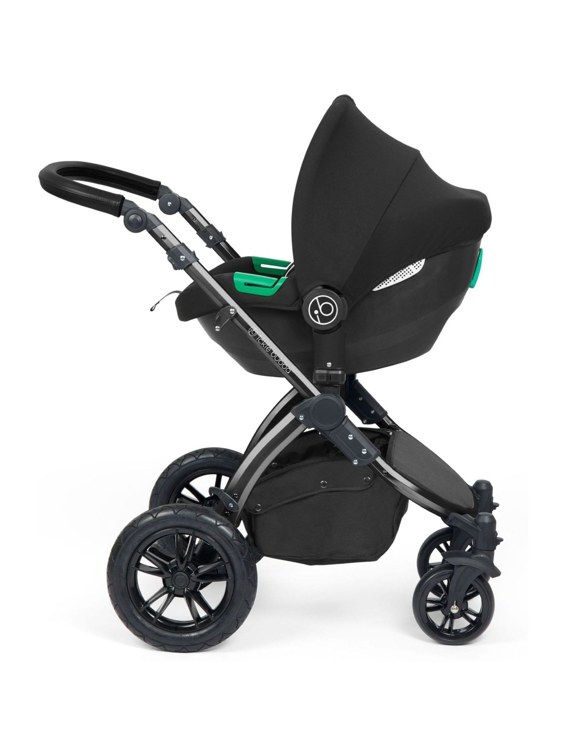 Ickle Bubba Black Pearl Grey Stomp Luxe All-In-One I Size Travel System with Ci Base - Image 5 of 6