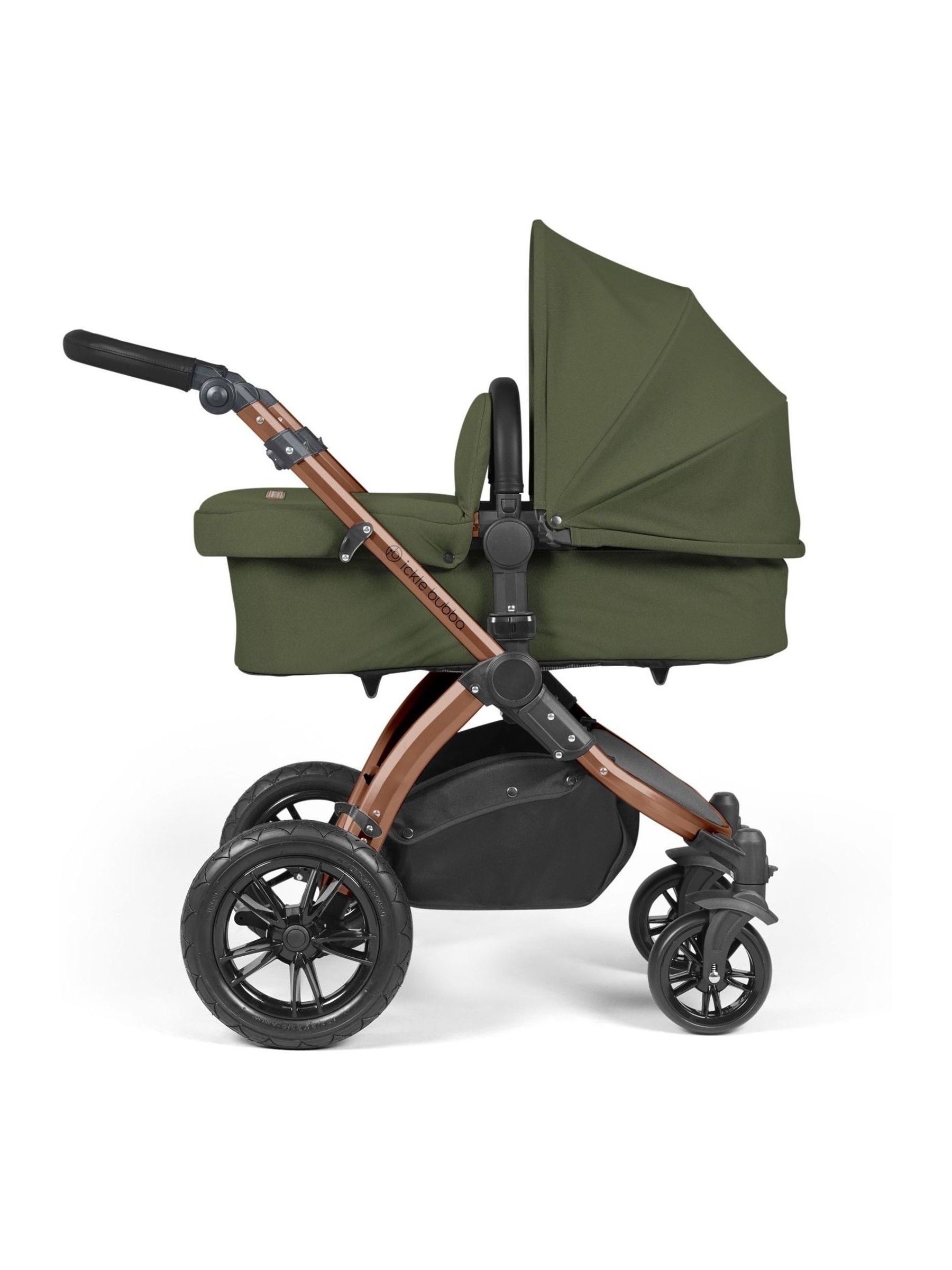 Ickle Bubba Bronze  Woodland  Black Stomp Luxe All-In-One I Size Travel System with Ci Base - Image 3 of 6