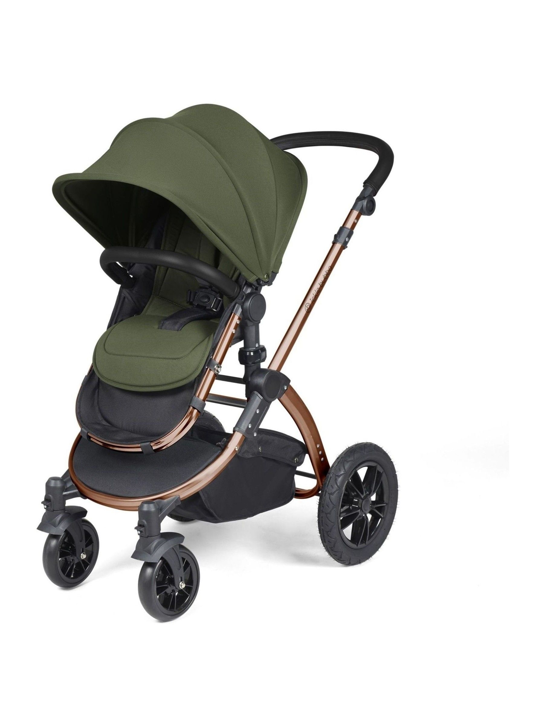 Ickle Bubba Bronze  Woodland  Black Stomp Luxe All-In-One I Size Travel System with Ci Base - Image 4 of 6