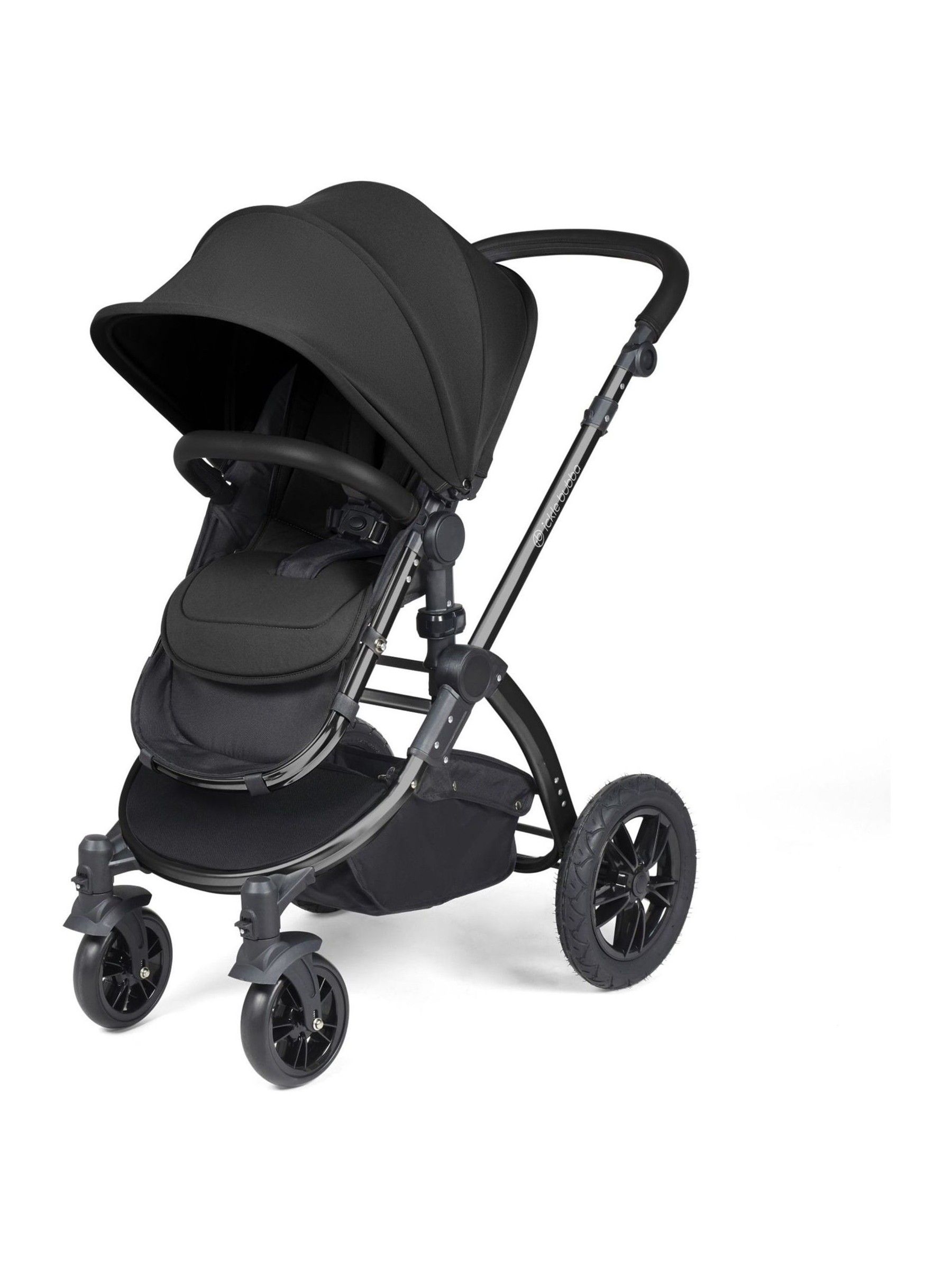 Ickle Bubba Black  Midnight  Black Stomp Luxe All-In-One I Size Travel System with Ci Base - Image 4 of 6