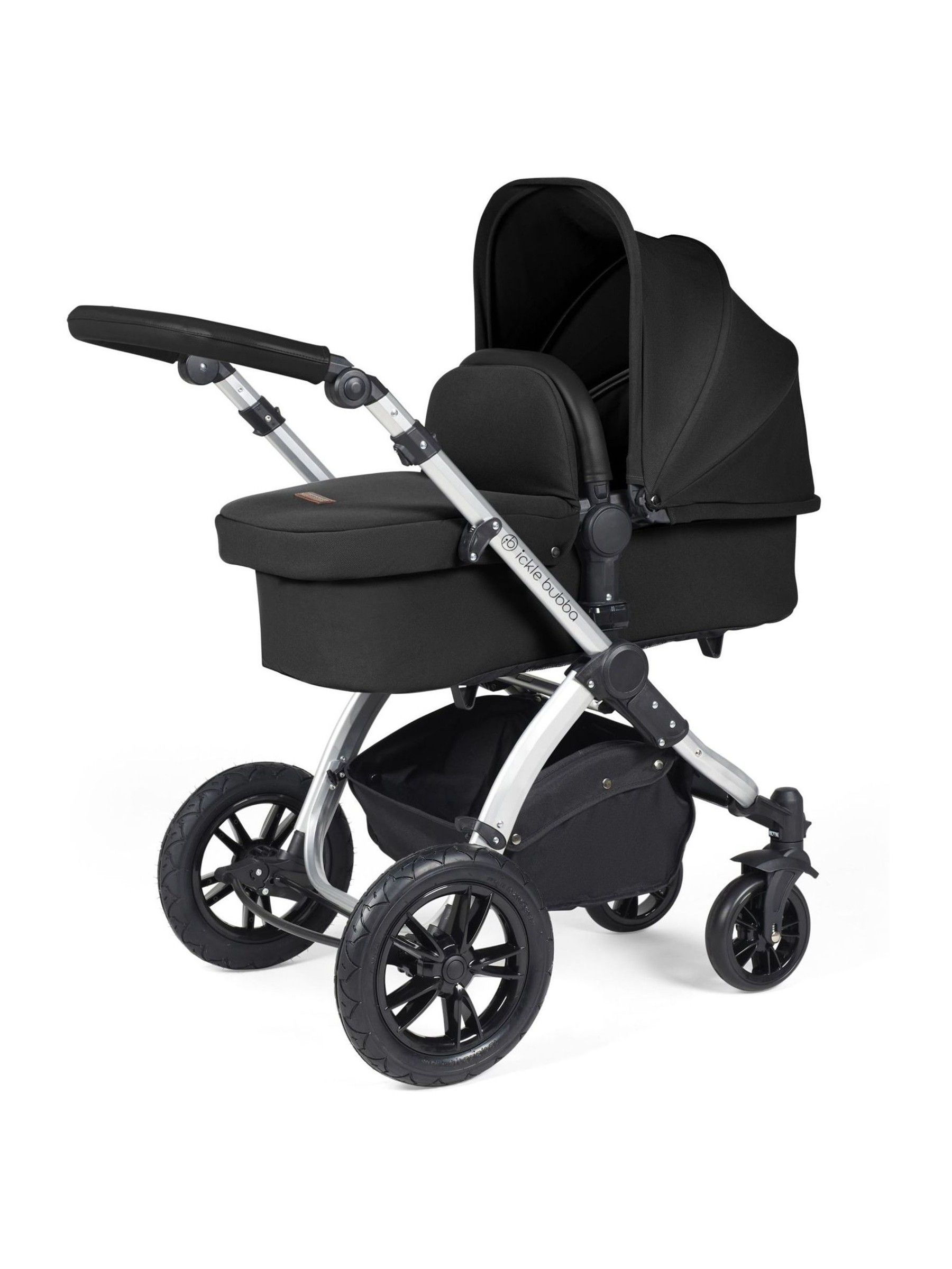 Ickle Bubba Silver Midnight Black Stomp Luxe All-In-One I Size Travel System with Ci Base - Image 2 of 6