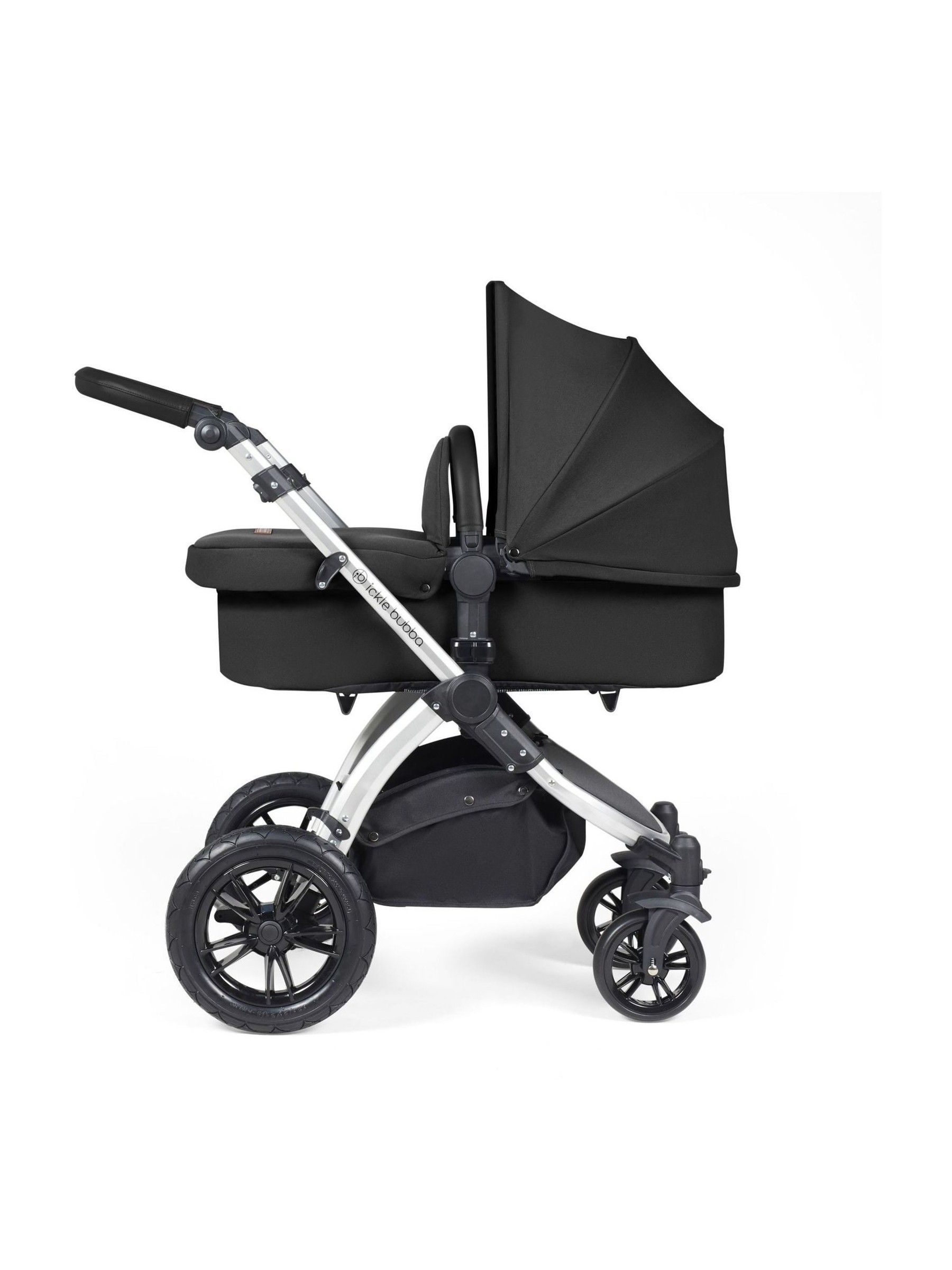 Ickle Bubba Silver Midnight Black Stomp Luxe All-In-One I Size Travel System with Ci Base - Image 3 of 6