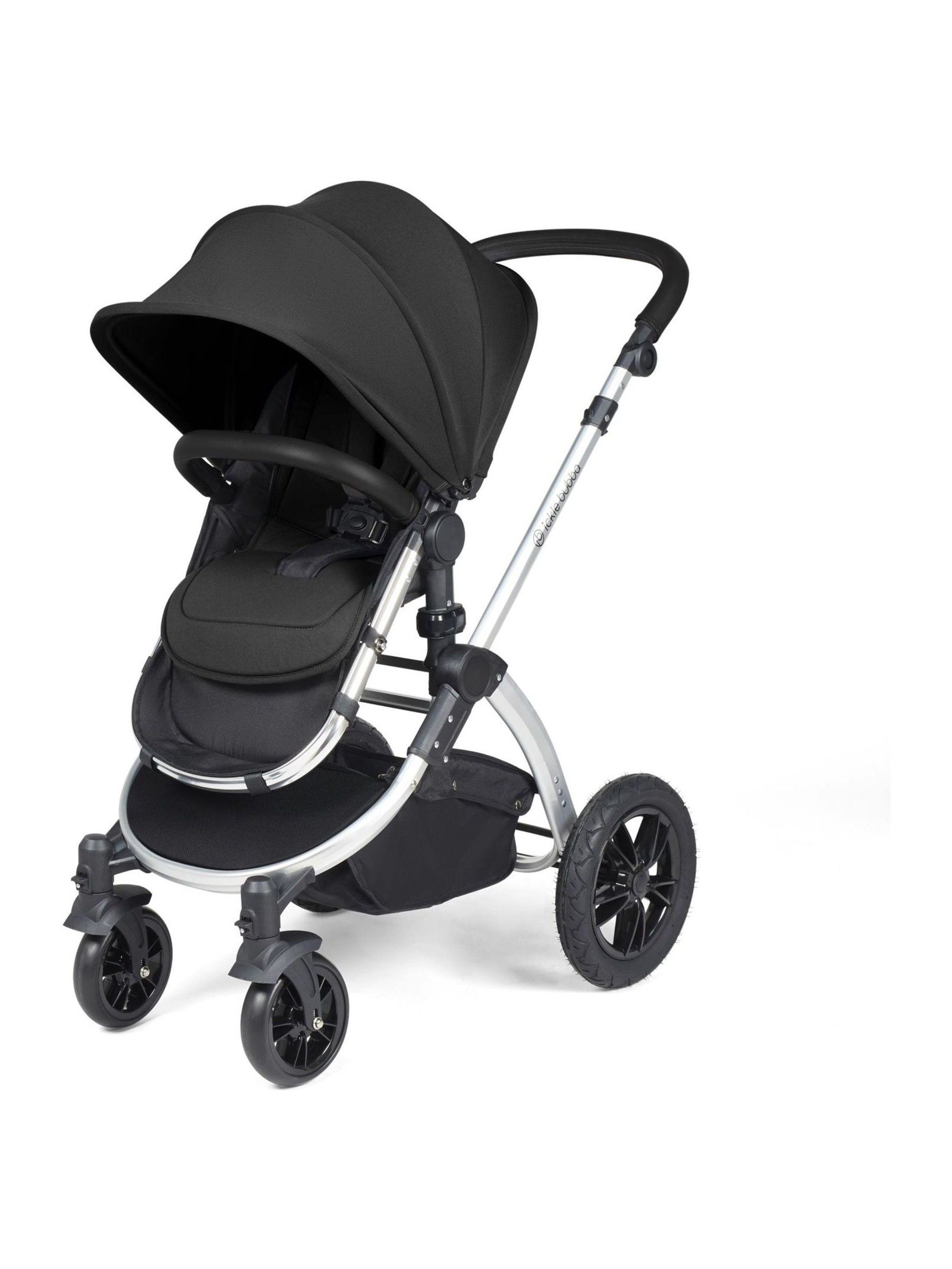 Ickle Bubba Silver Midnight Black Stomp Luxe All-In-One I Size Travel System with Ci Base - Image 4 of 6