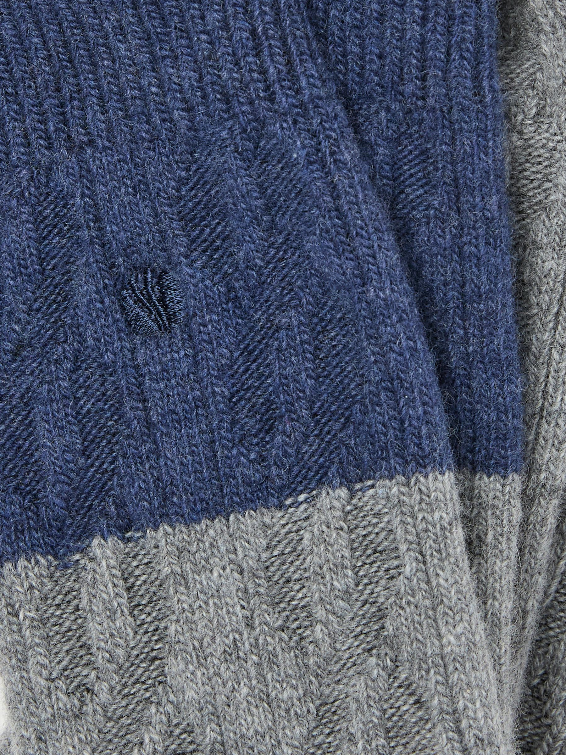 Grey Cashmere Blend Cable Socks - Image 2 of 2