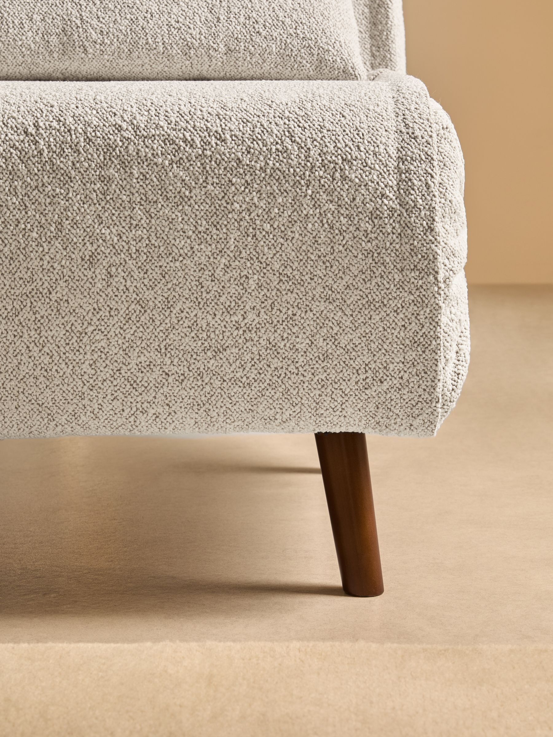 Large Haru 2 Seater Sofa Bed in Off White Pax Boucle - Image 3 of 7