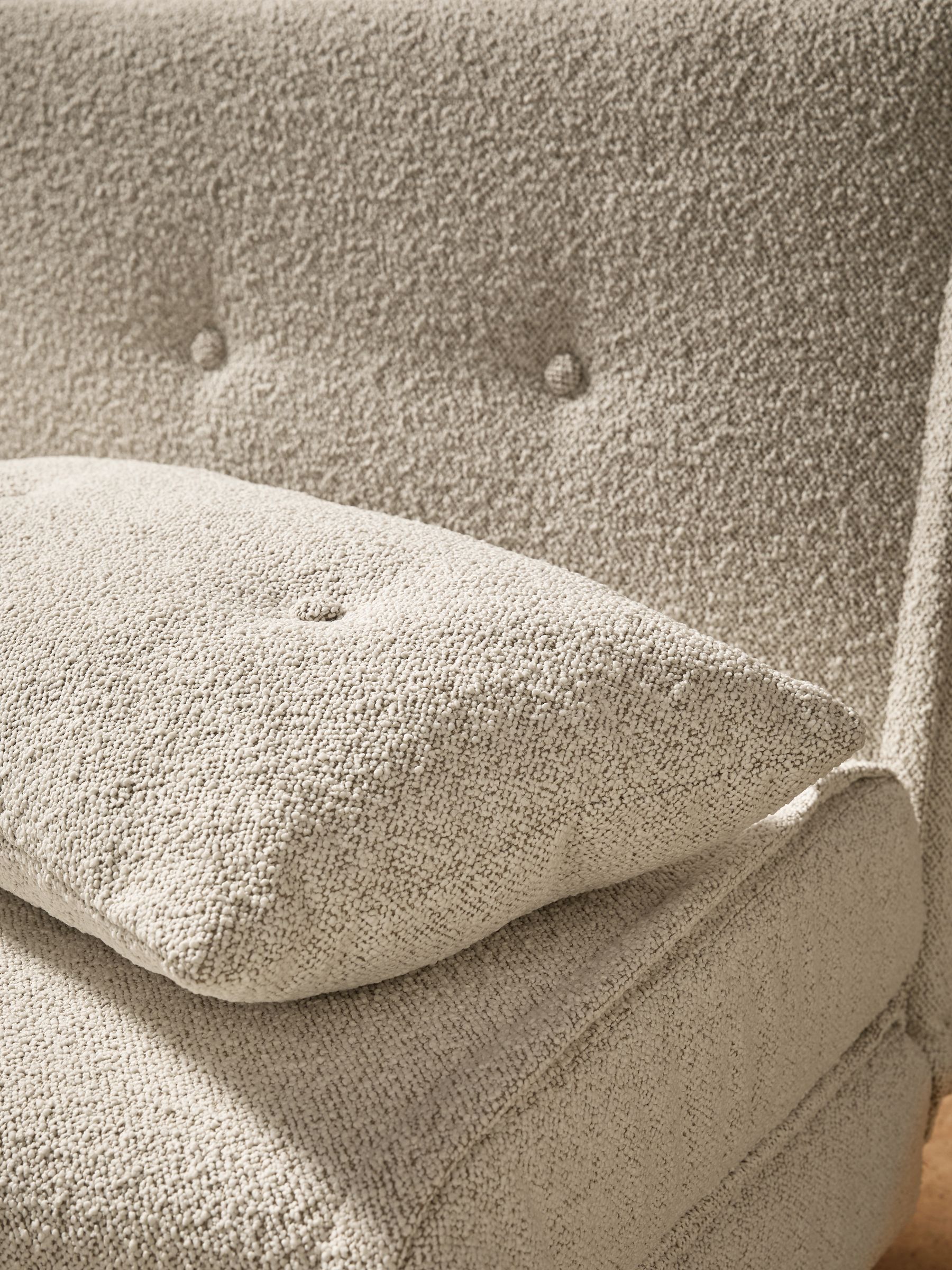 Haru Single 1 Seater Sofa Bed in Off White Natural Pax Boucle - Image 3 of 7