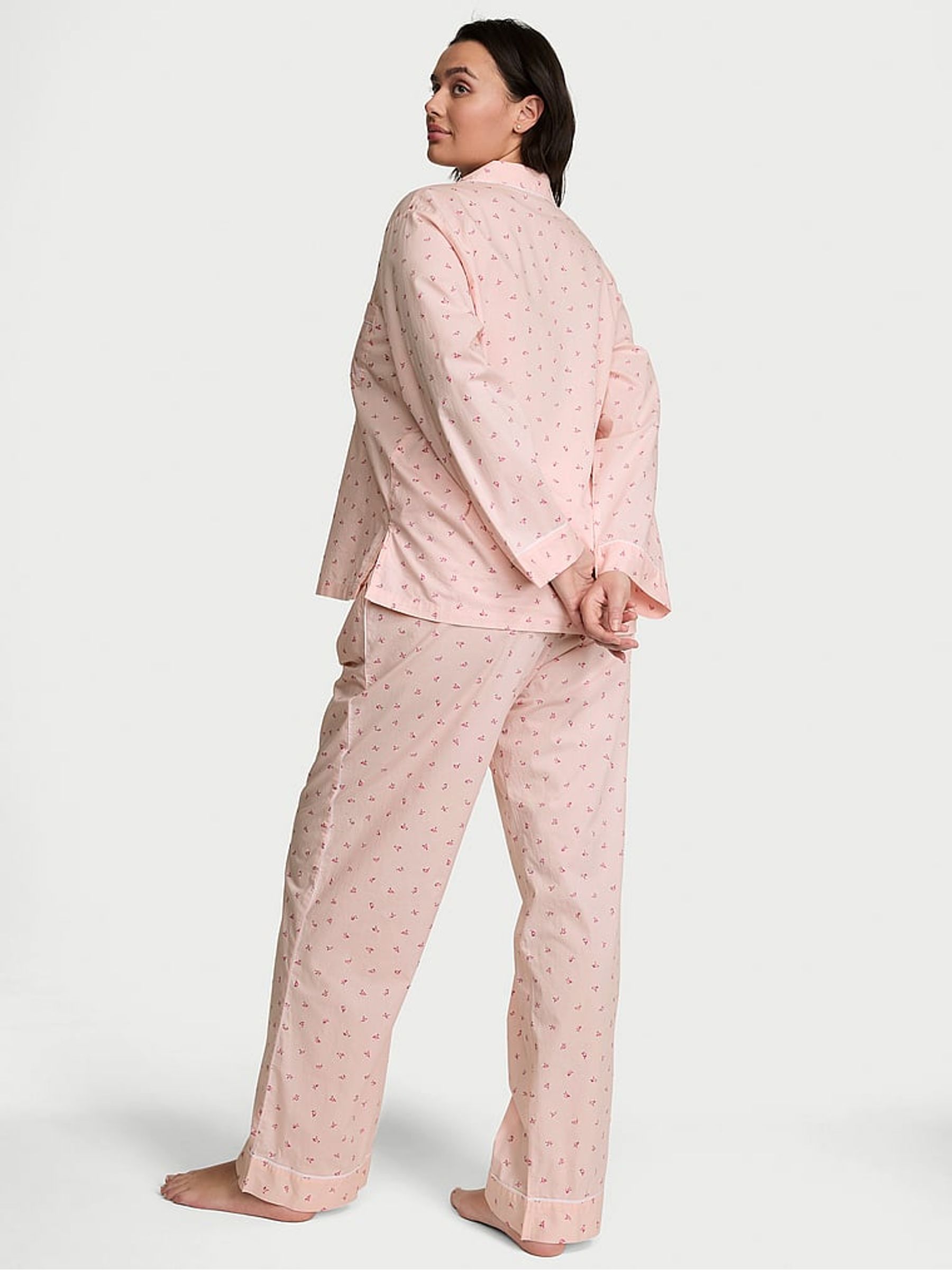 Purest Pink Flowers Cotton Long Pyjama Set - Image 2 of 3