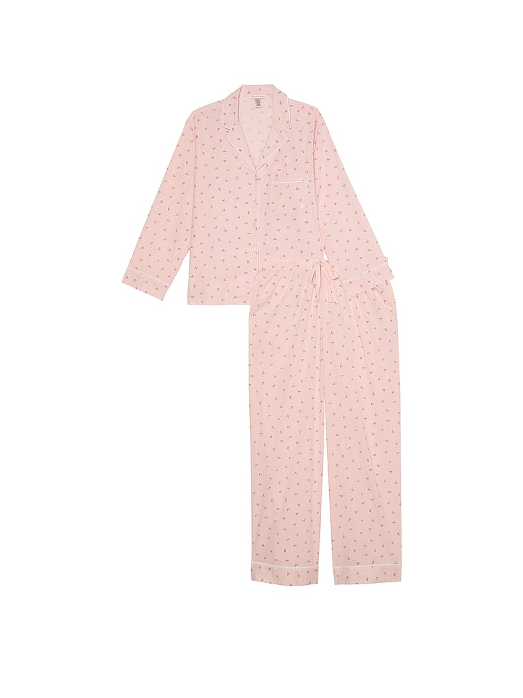 Purest Pink Flowers Cotton Long Pyjama Set - Image 3 of 3