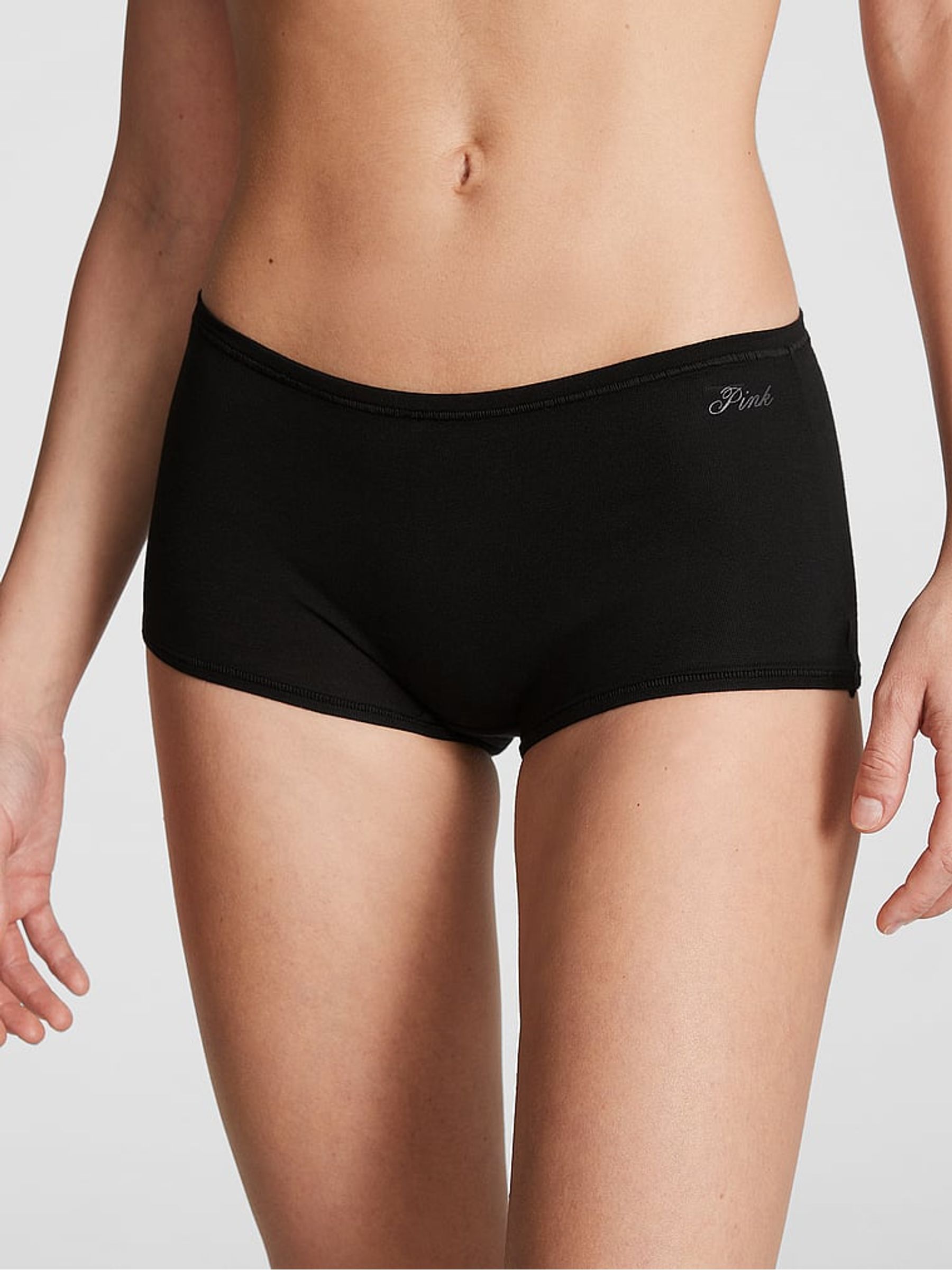 Black Cotton Boyshort Knickers - Image 1 of 3