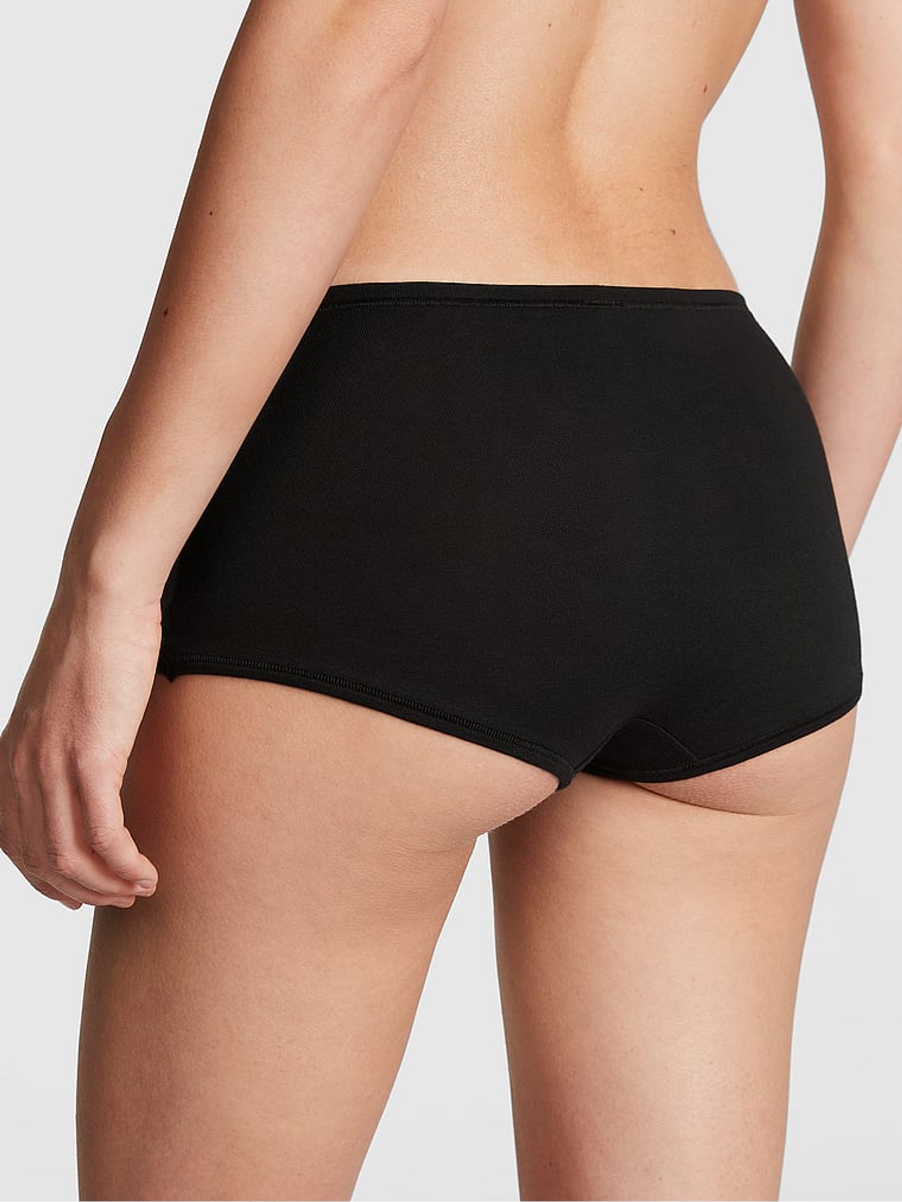 Black Cotton Boyshort Knickers - Image 2 of 3