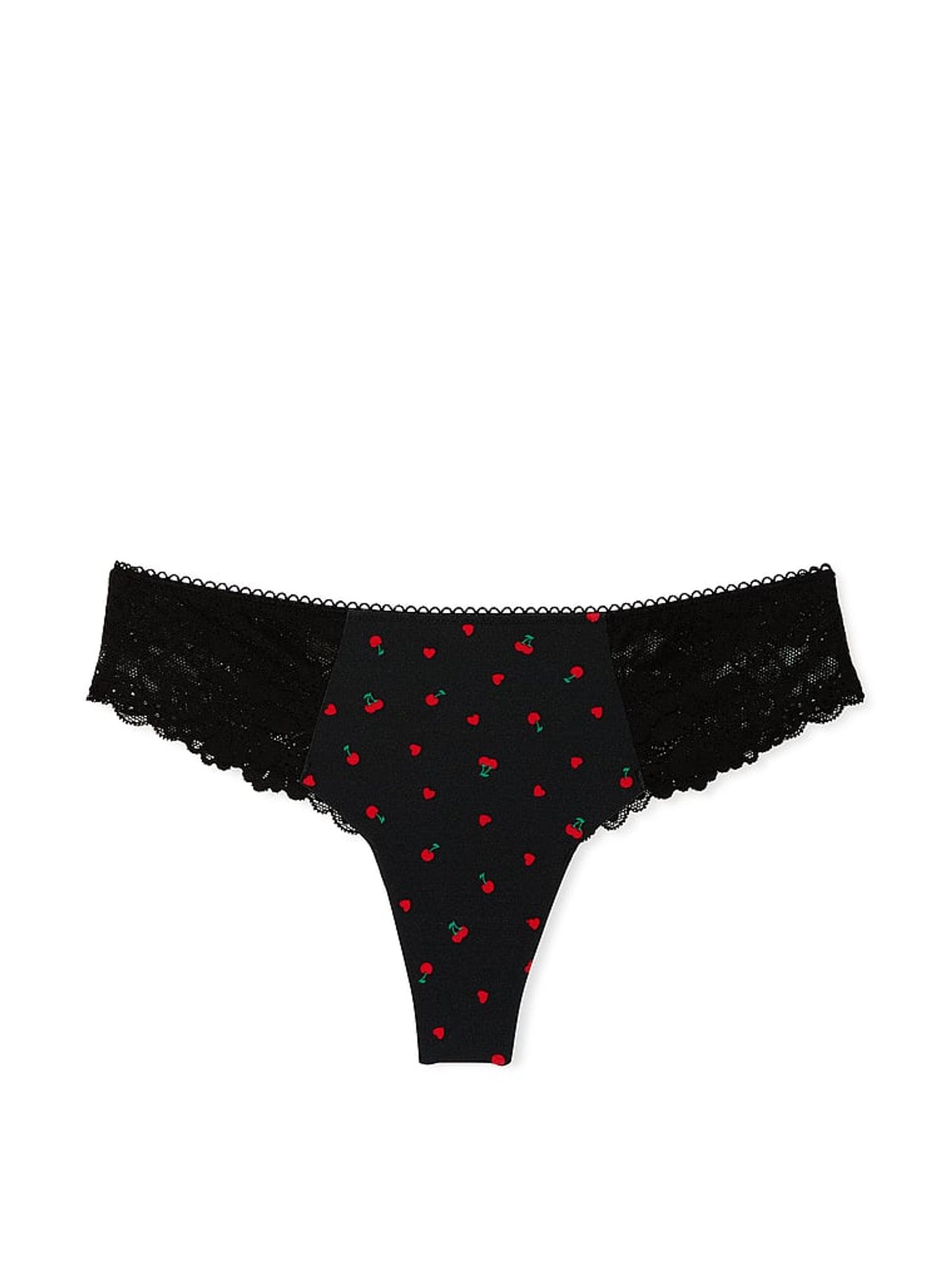 Black Cherry Lace Thong Knicker - Image 3 of 3
