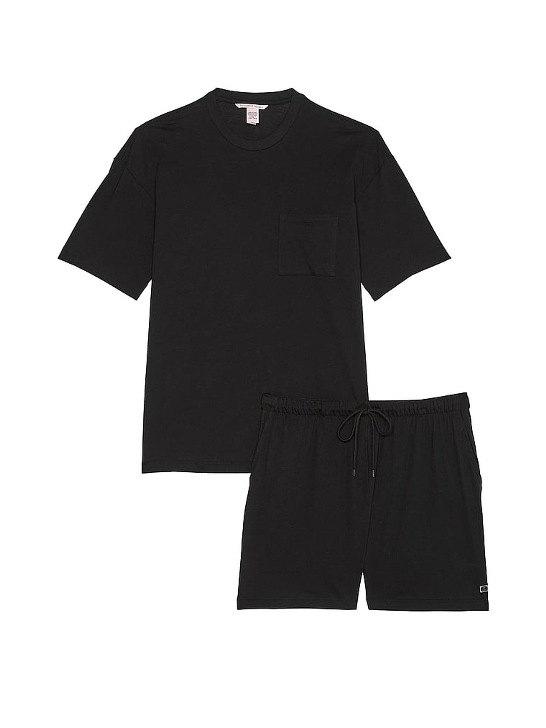 Black Short Cotton Pyjama Set - Image 3 of 3
