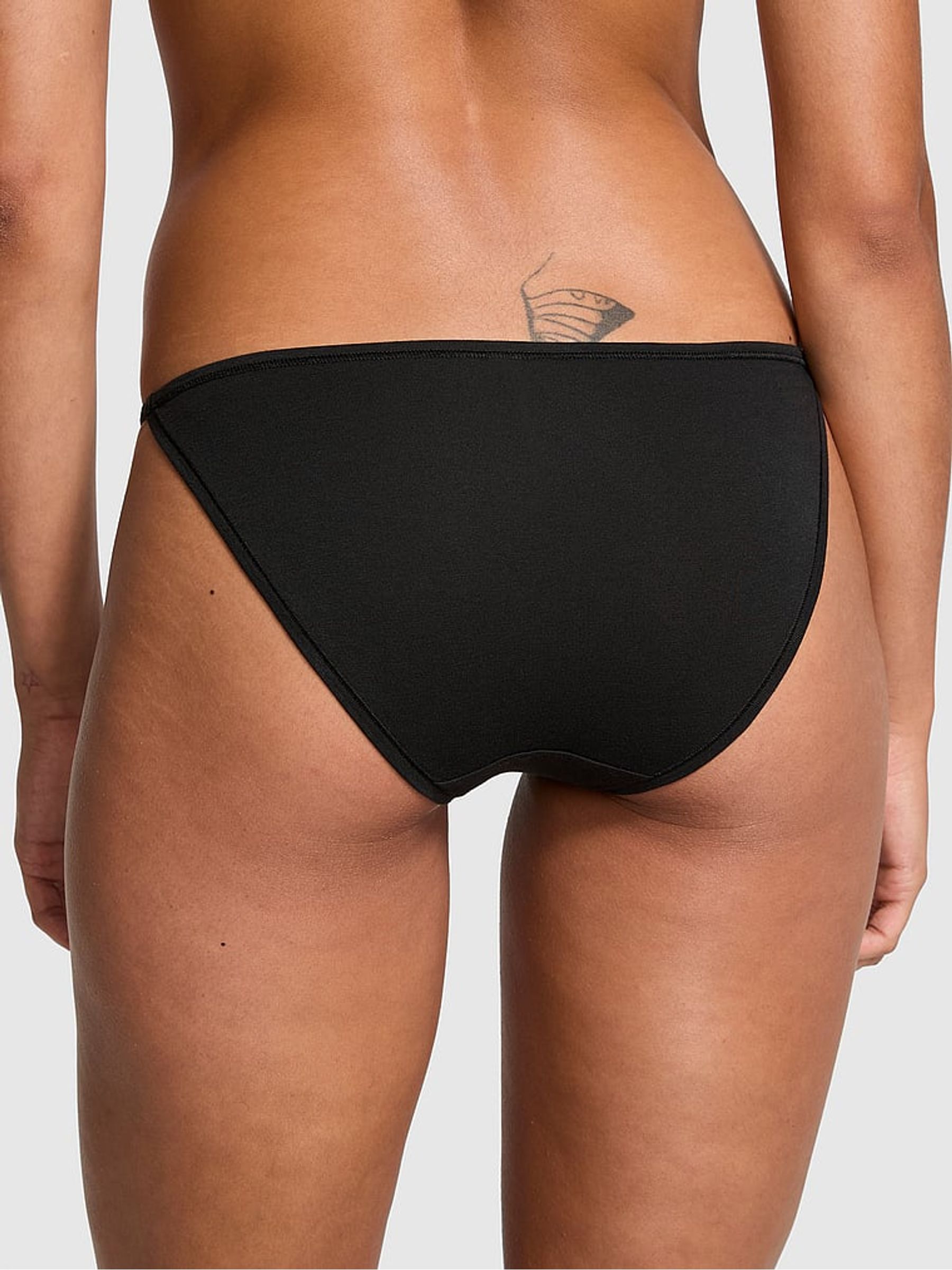 Black Cotton String Bikini Knickers - Image 2 of 3