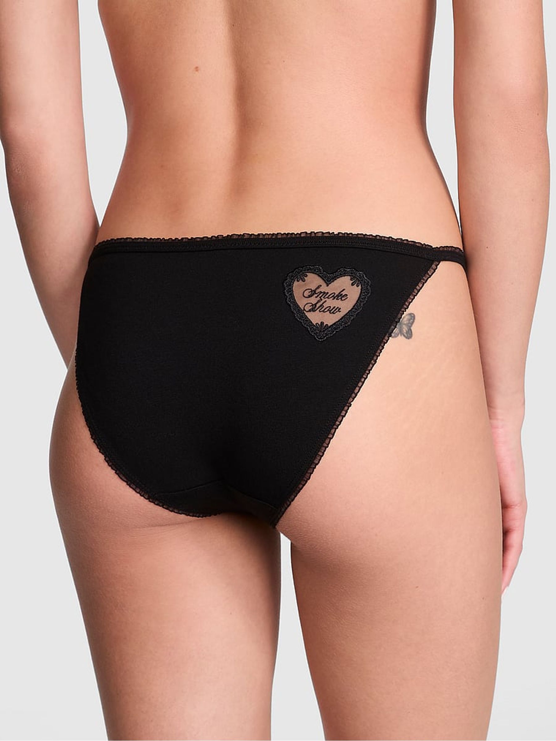 Black Bikini Cotton Knickers - Image 2 of 2